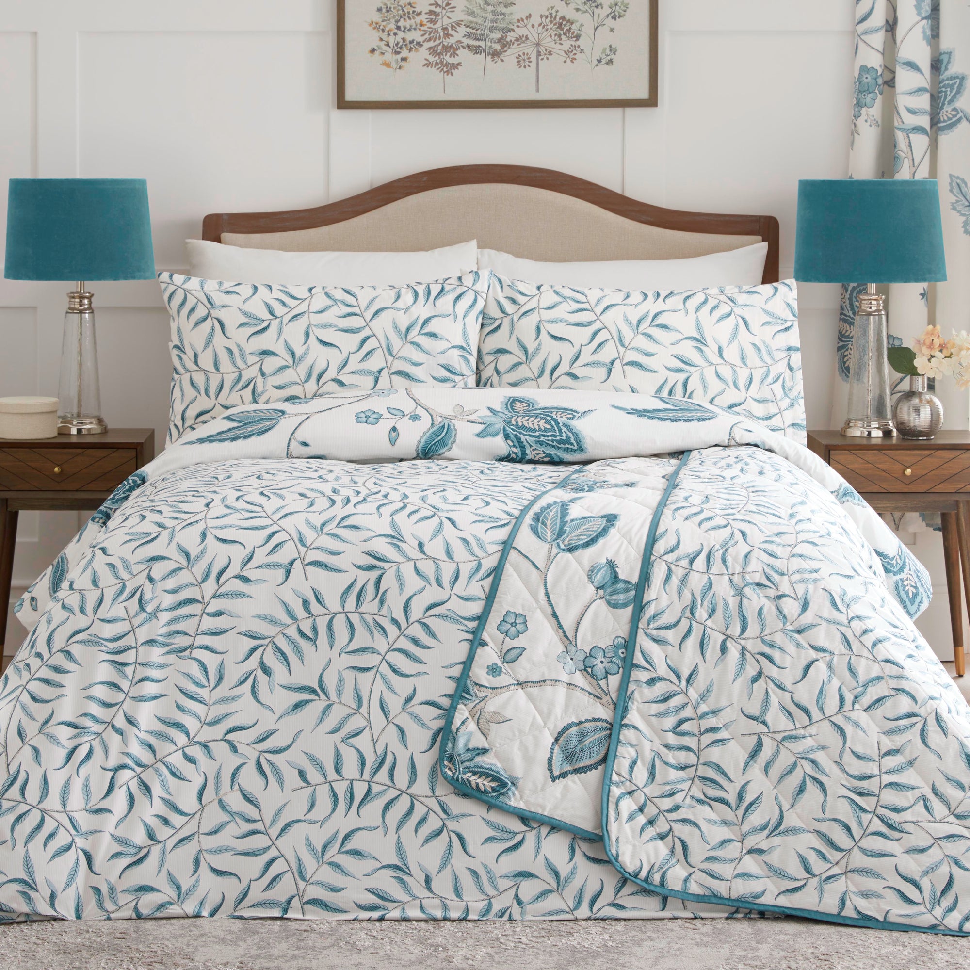 Duvet Cover Set Samira by Dreams And Drapes Design in Teal