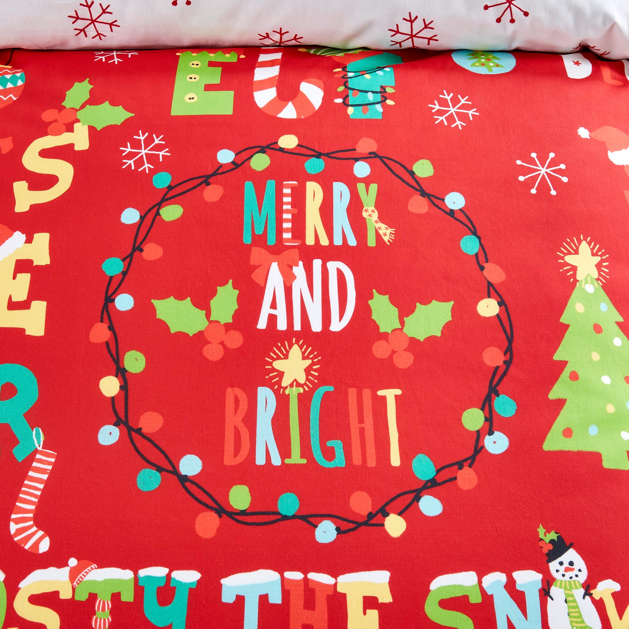 Duvet Cover Set Santa's Little Helper by Fusion Christmas in Red