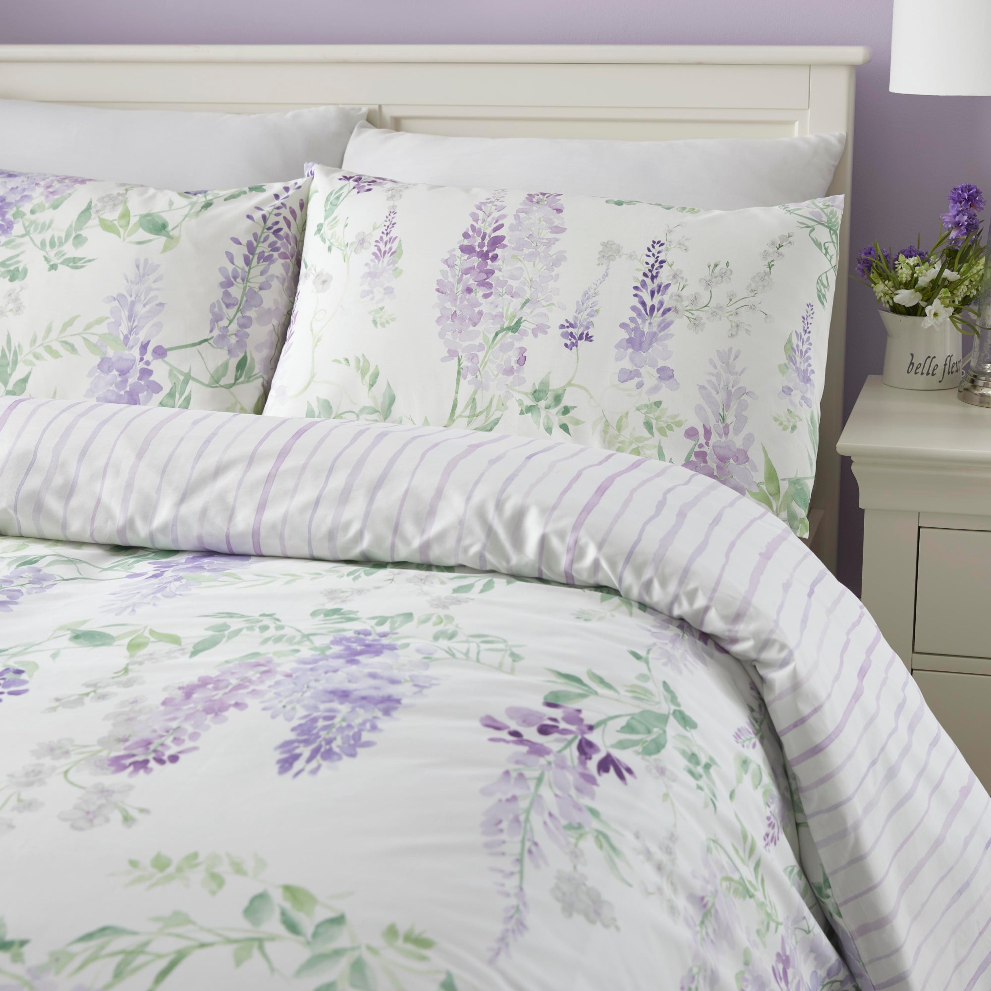 Duvet Cover Set Wisteria by Dreams & Drapes Design in Lilac