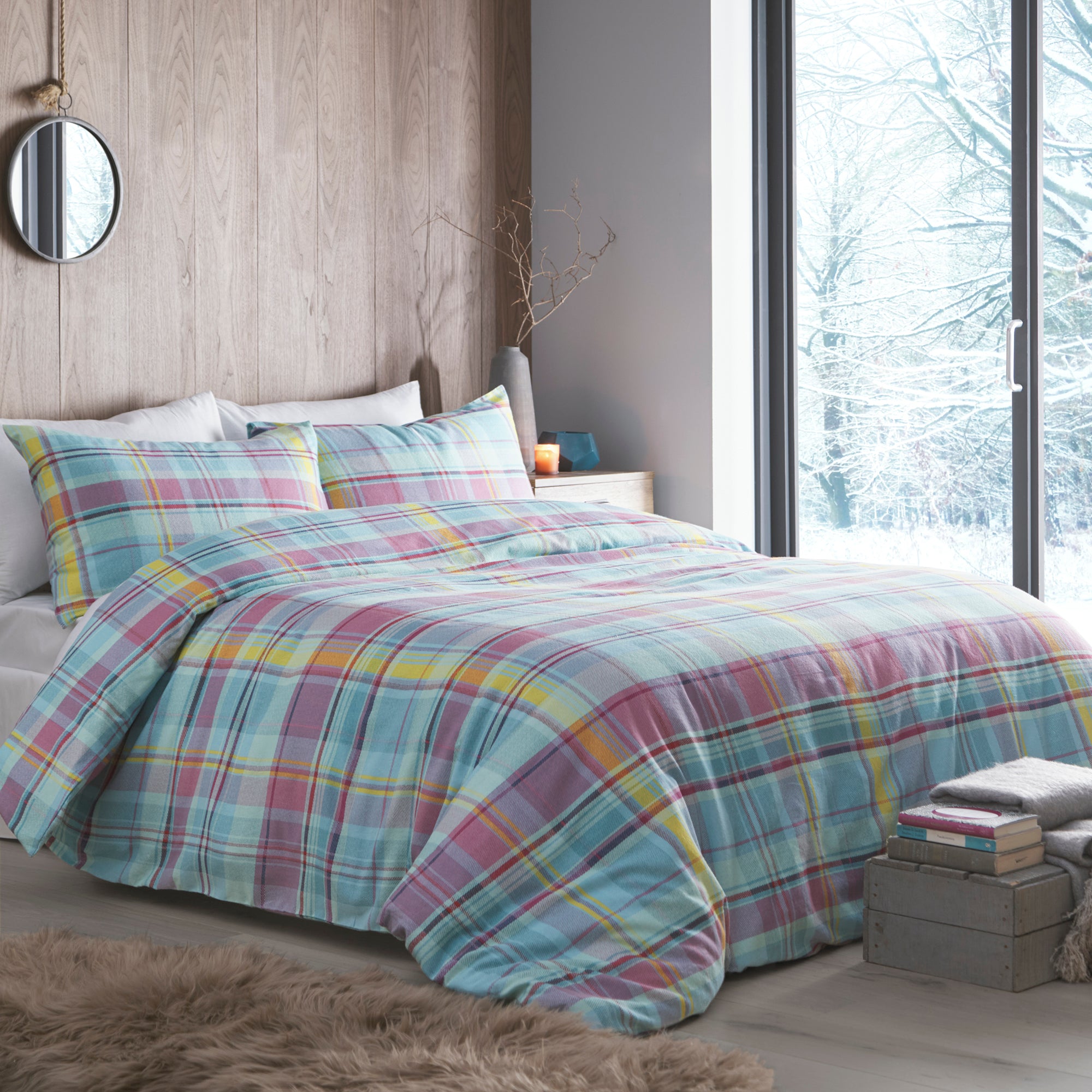 Applecross Check - 100% Cotton Duvet Cover Set - by Appletree Hygge