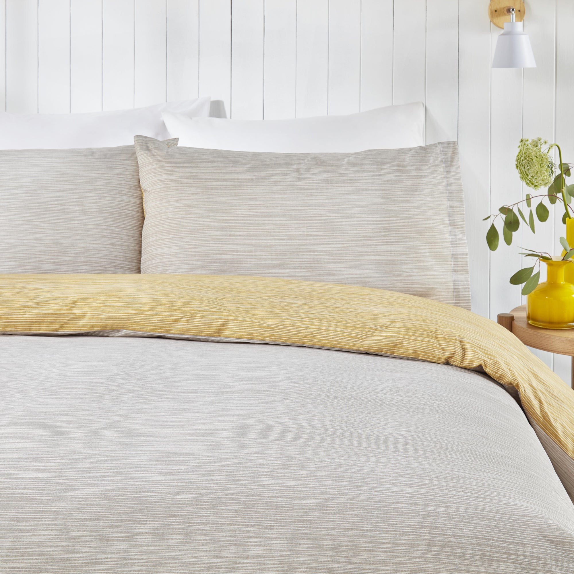 Duvet Cover Set Bethan by Fusion in Ochre/Natural