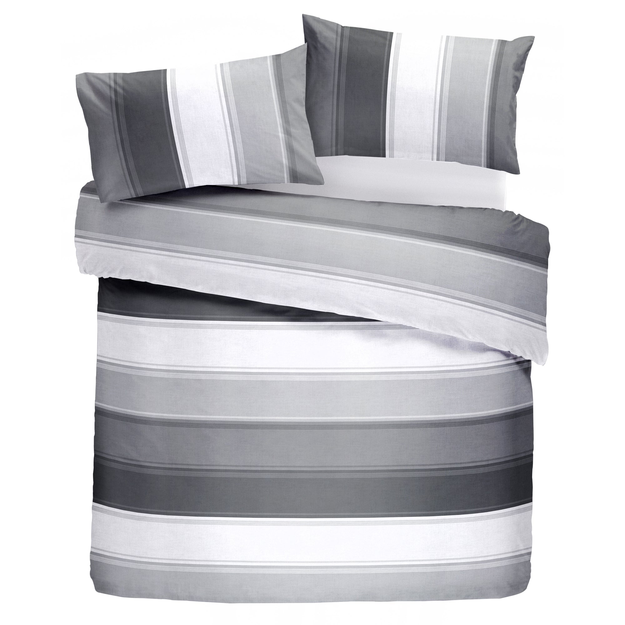 Betley Grey - Easy Care Duvet Cover Set - By Fusion