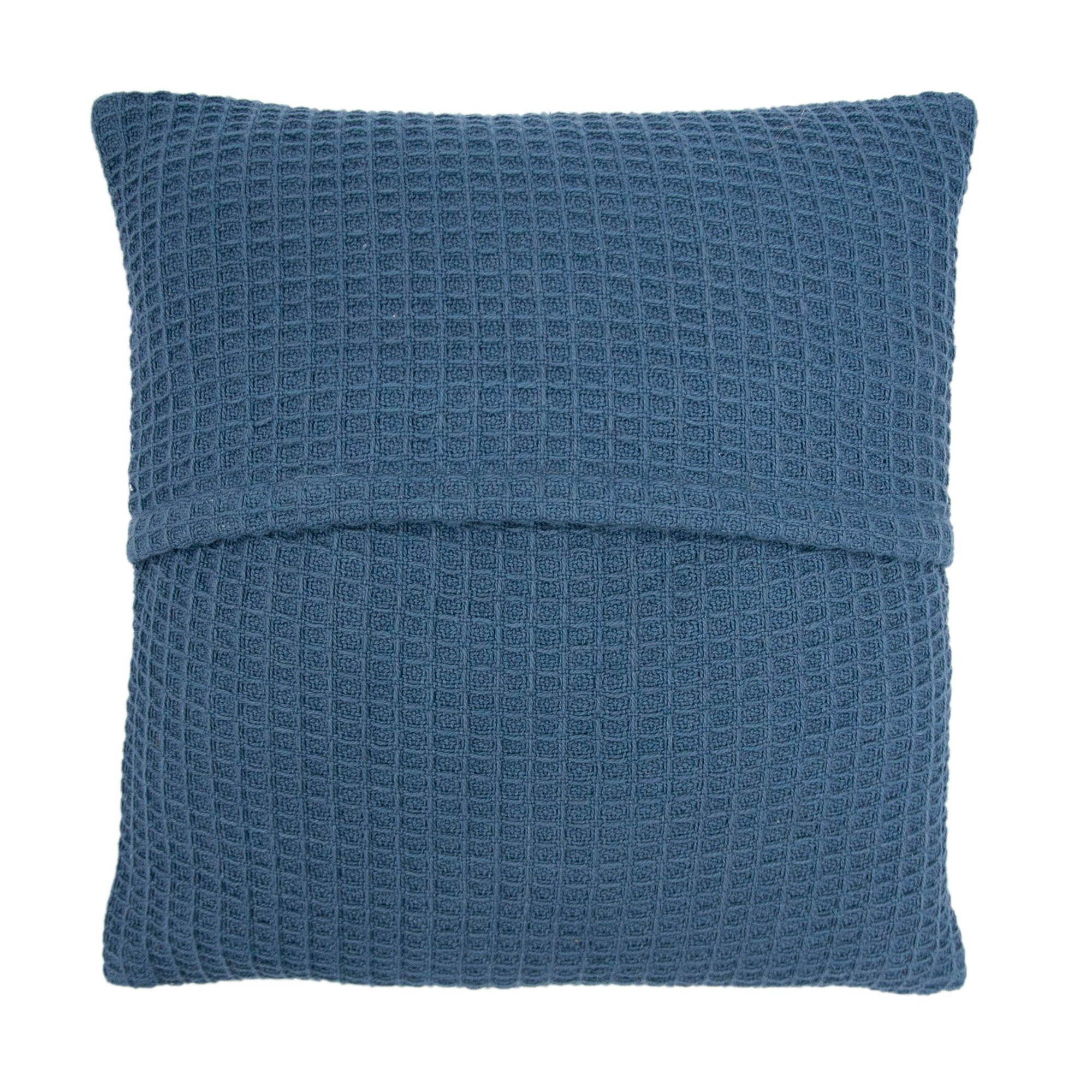 Bruges - Waffle Filled Cushion in Ink Blue - by Appletree Loft