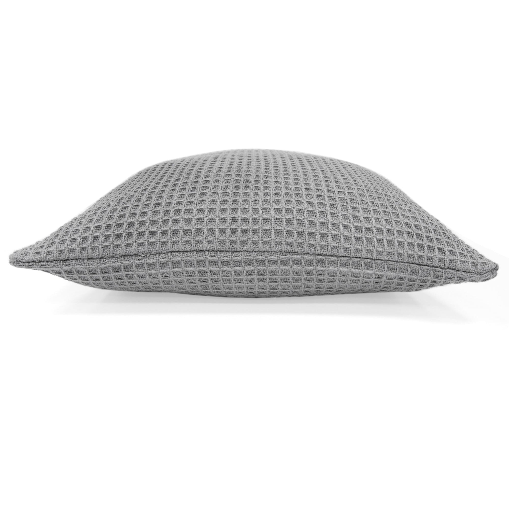 Bruges - Waffle Filled Cushion in Silver - by Appletree Loft
