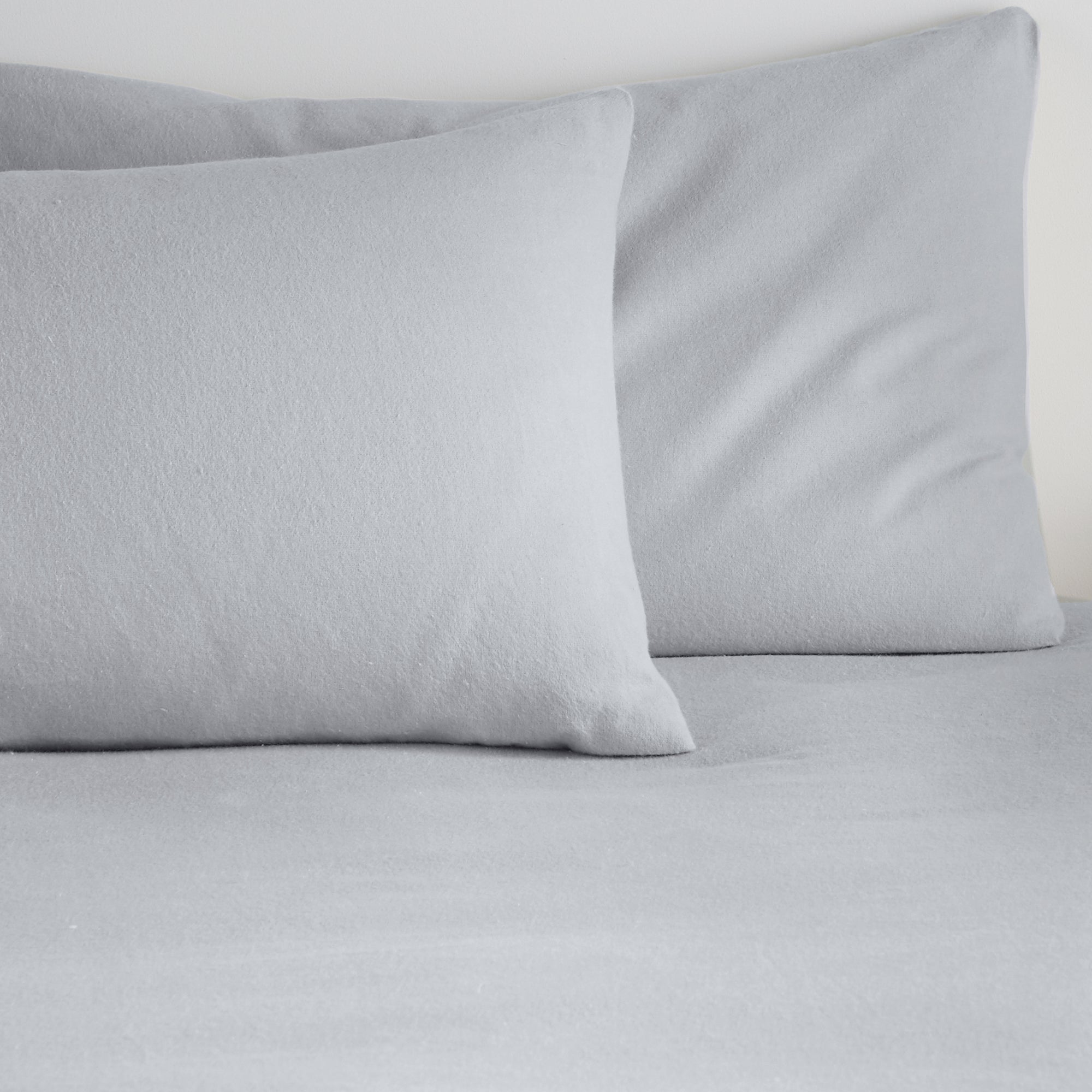 Brushed Bedding -  28cm Fitted Sheet and Optional Pillowcases -  in Silver by Fusion