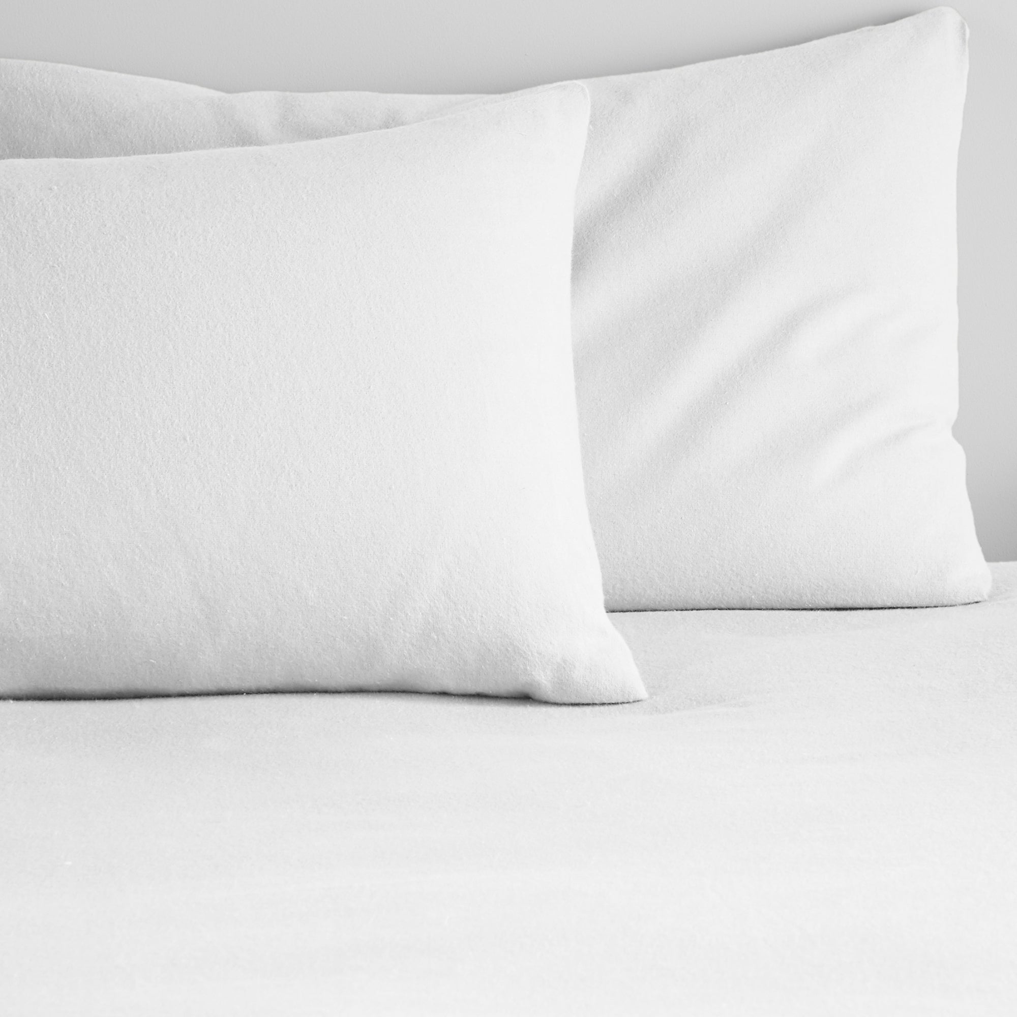 Brushed Bedding -  28cm Fitted Sheet and Optional Pillowcases - in White by Fusion