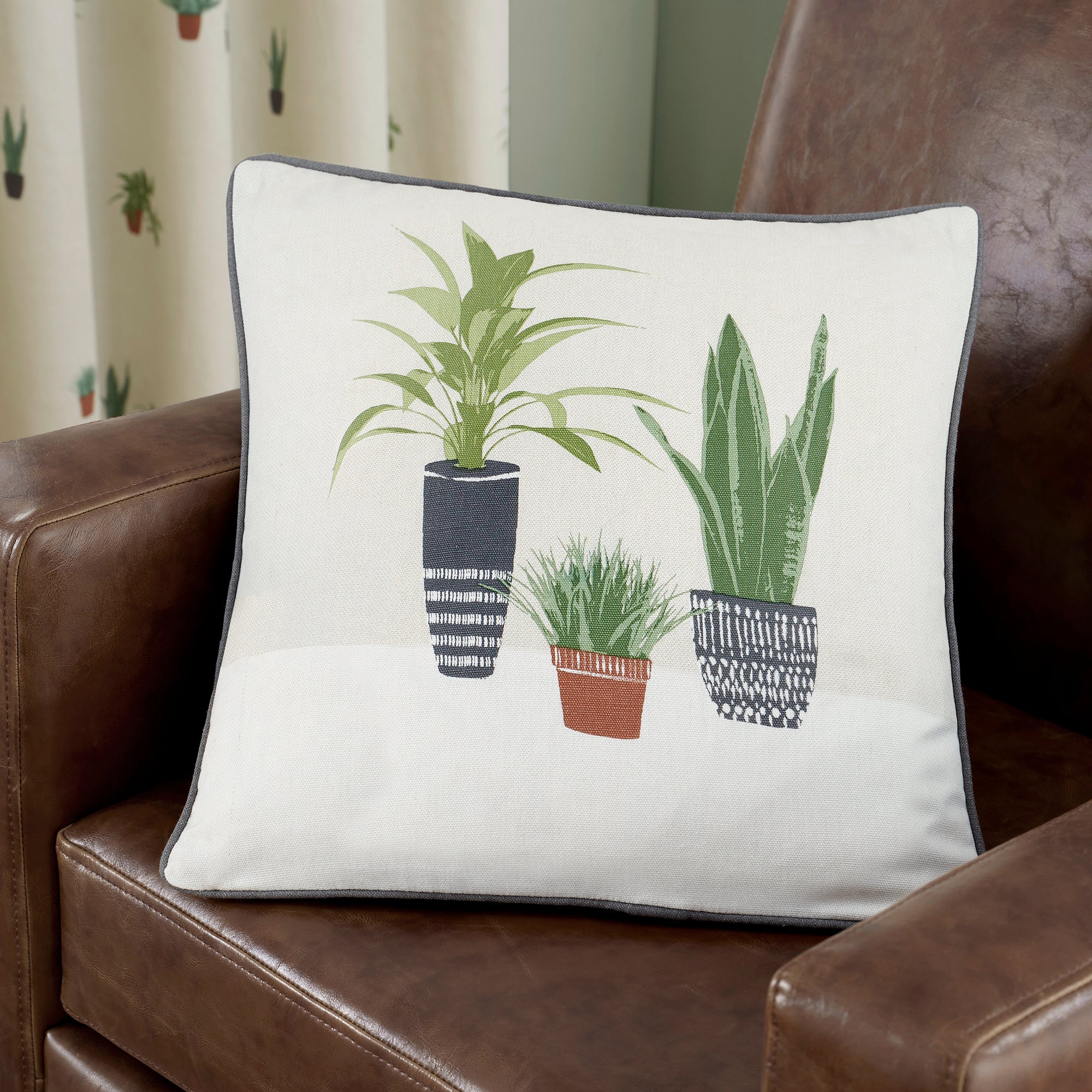 Cactus - 100% Cotton Filled Cushion in Multi - by Fusion