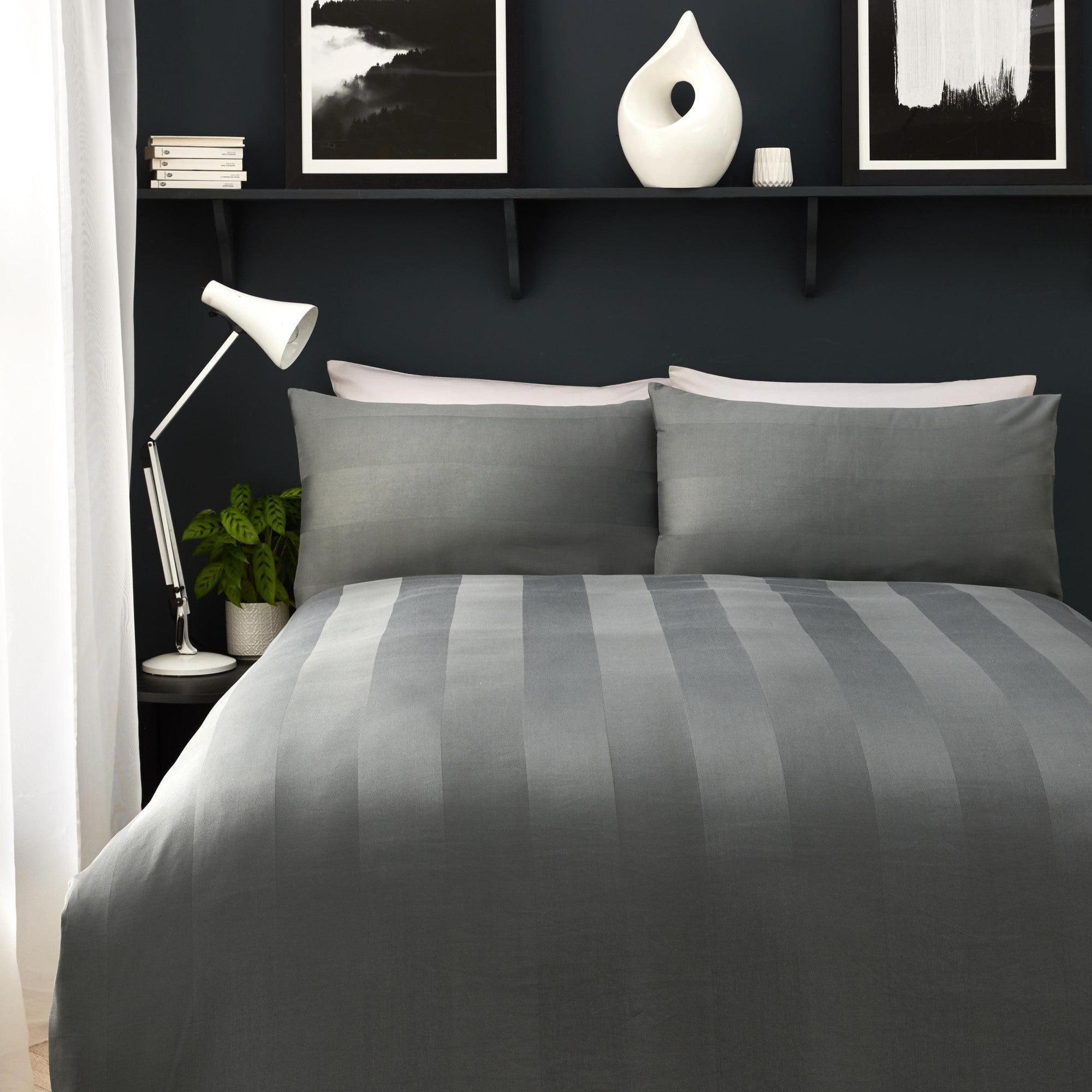 Duvet Cover Set Capri by Appletree Boutique in Charcoal