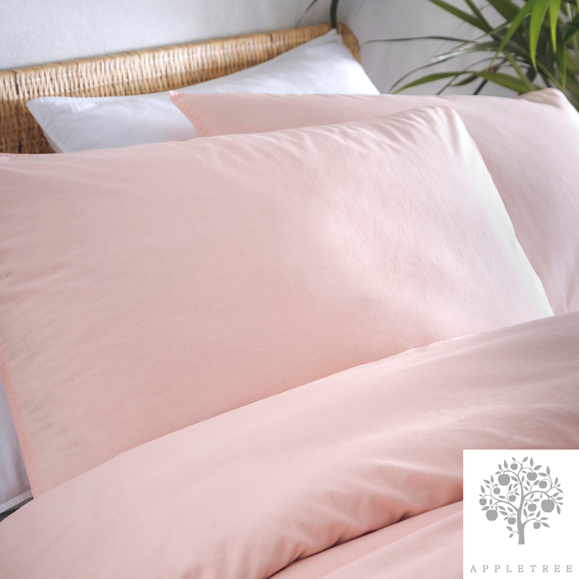 Cassia Coral - 100% Relaxed Cotton Duvet Cover Set - by Appletree Loft