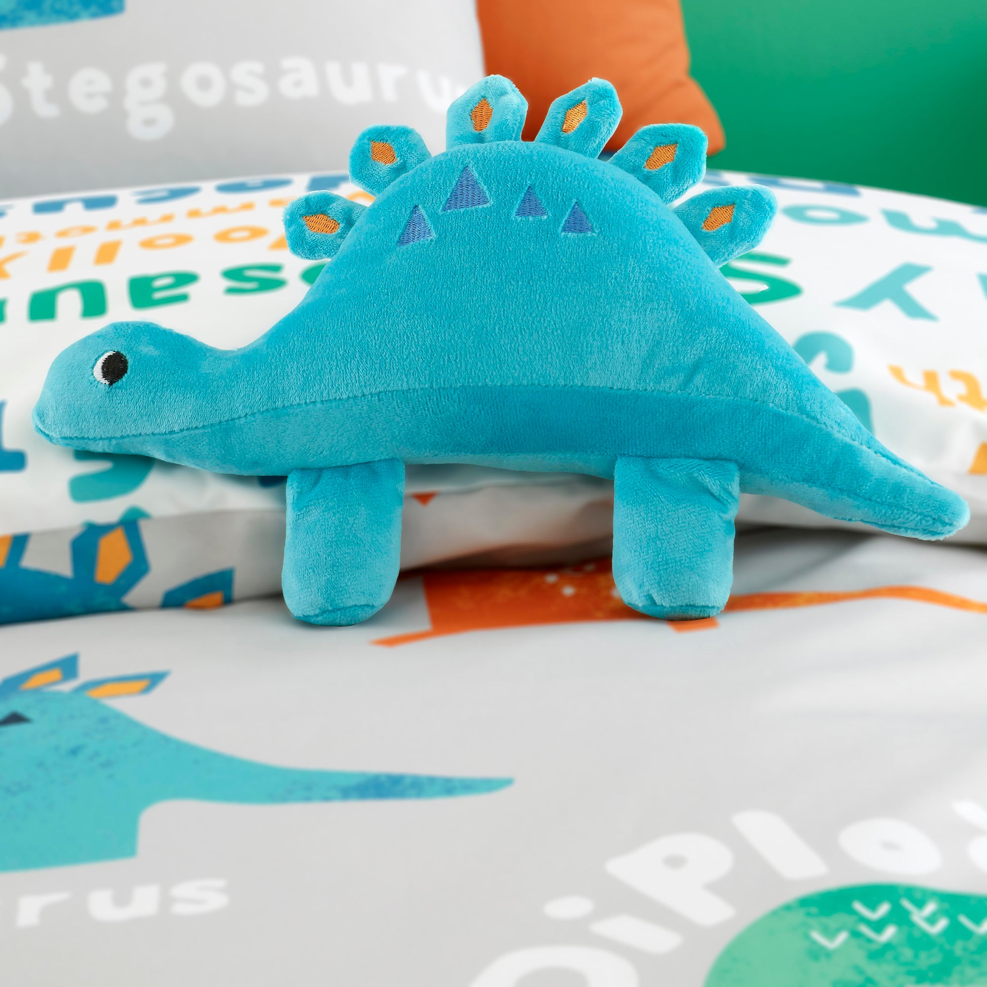 D Is For Dino - Childrens Cuddly Cushion - by Cosatto