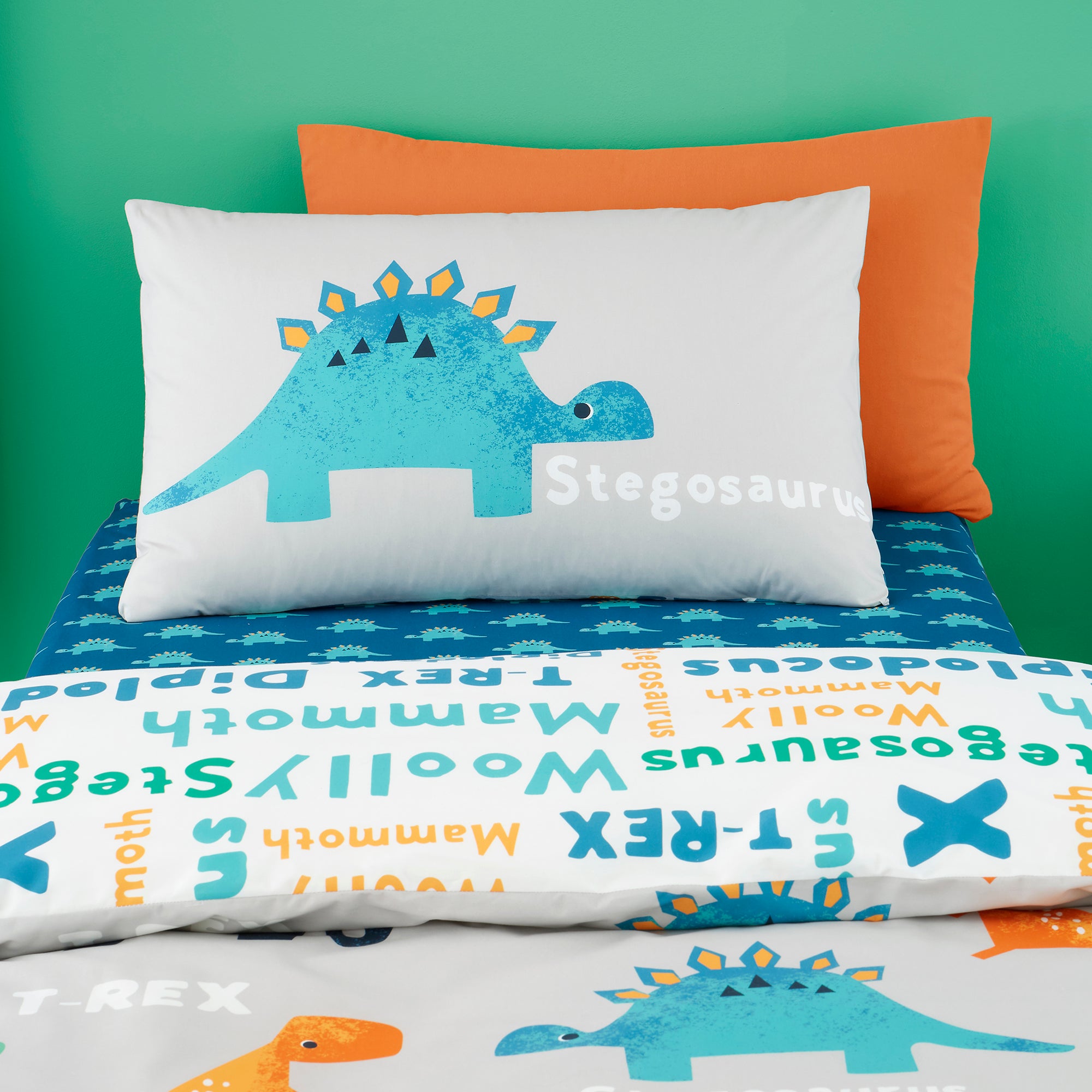 D Is For Dino - Childrens Duvet Cover Set & Curtains by Cosatto