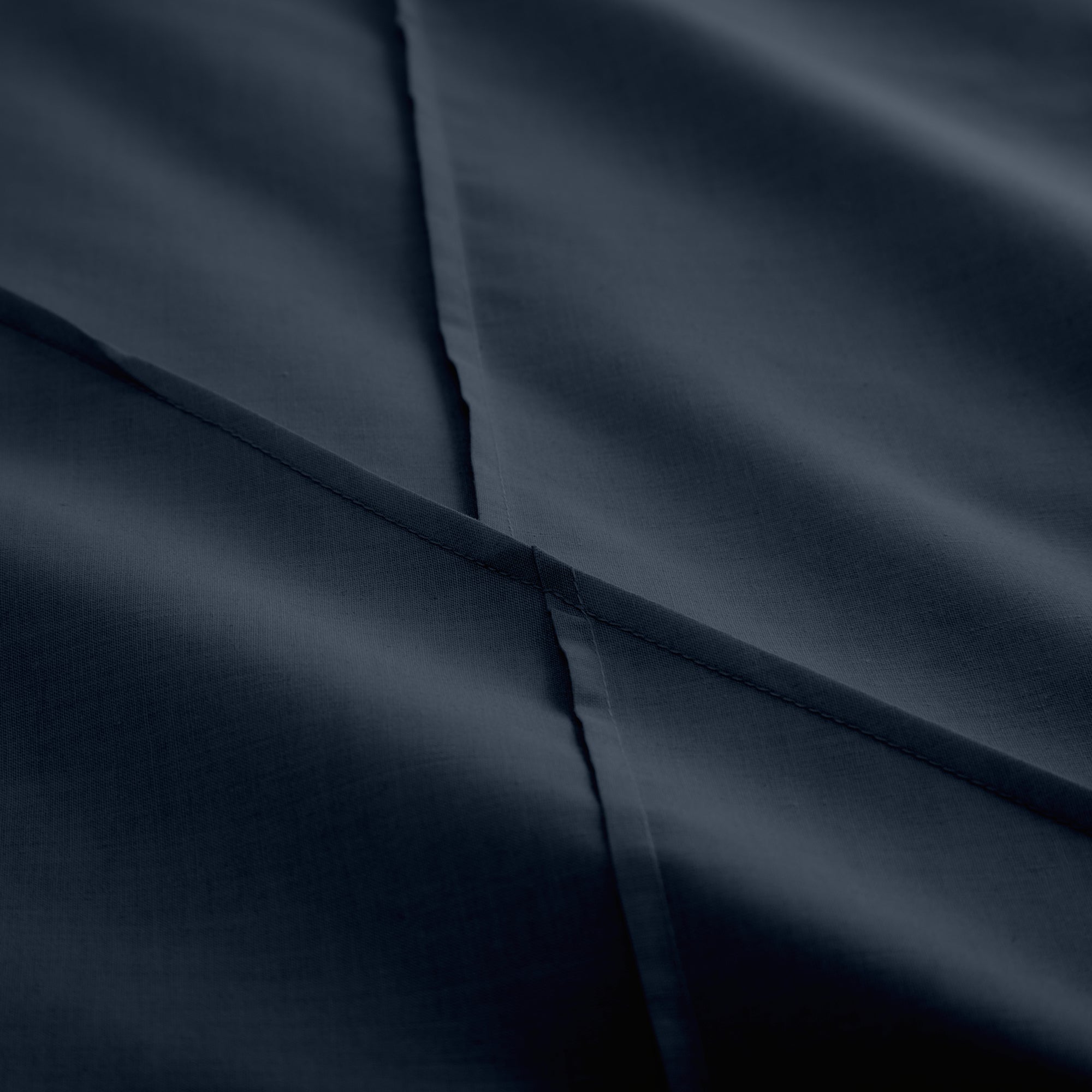 Dart - Pleated Duvet Cover Set in Navy - by Serene