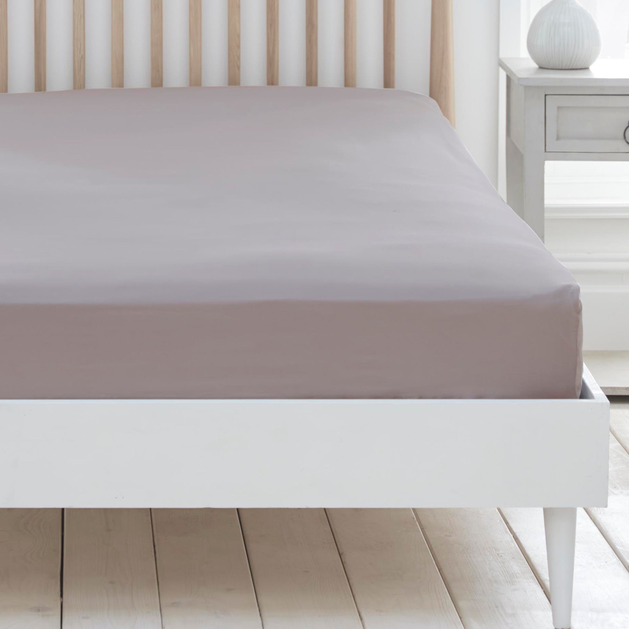 Sheets - Eco-Friendly 28cm Fitted Bed Sheet & Optional Pillowcases in Amethyst - by Drift Home