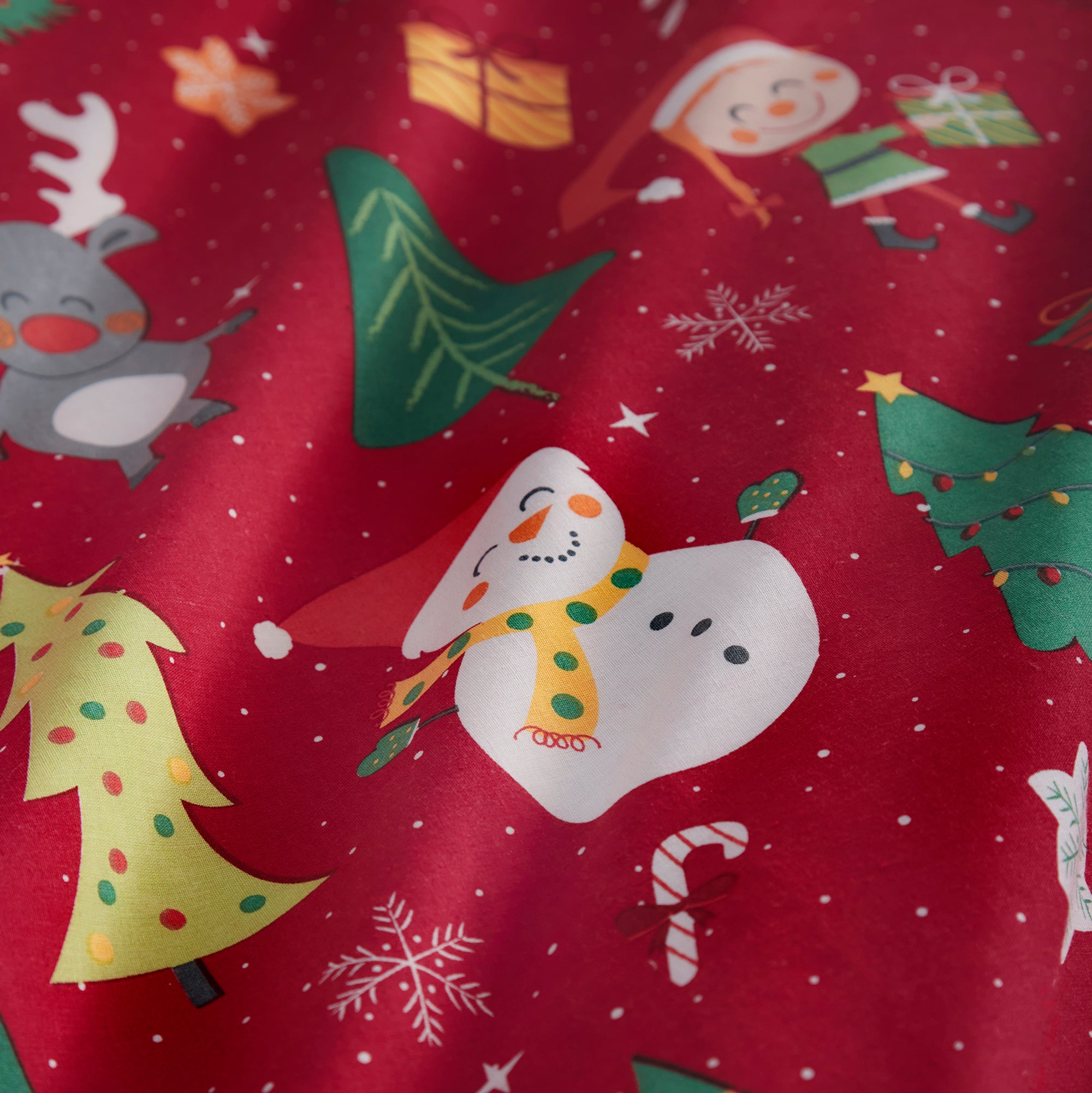 Elf & Santa - Easy Care Duvet Cover Set in Multi - By Bedlam Christmas
