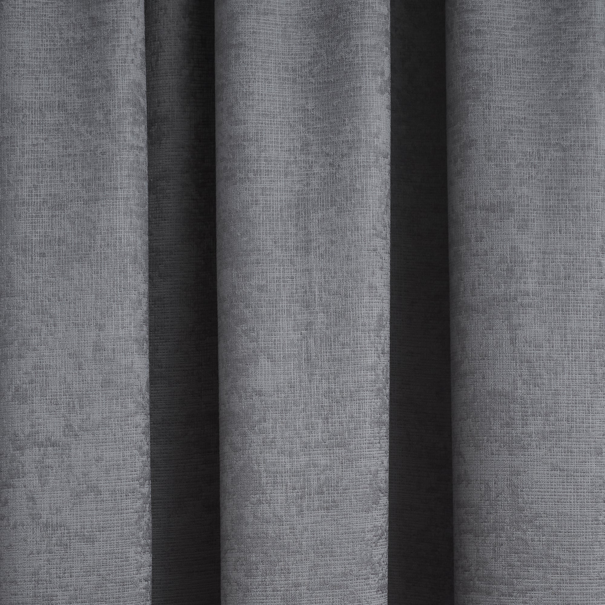 Pair of Pencil Pleat Curtains Galaxy by Fusion in Charcoal