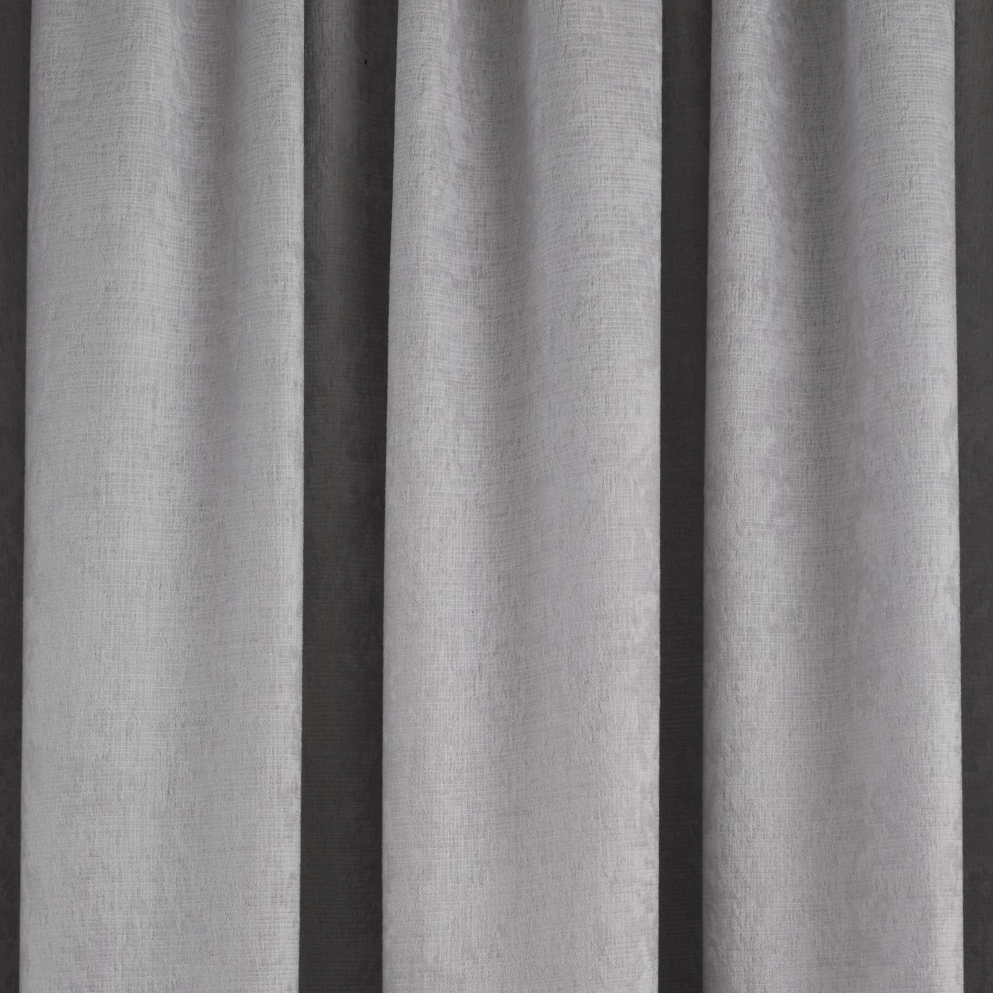 Pair of Pencil Pleat Curtains Galaxy by Fusion in Silver