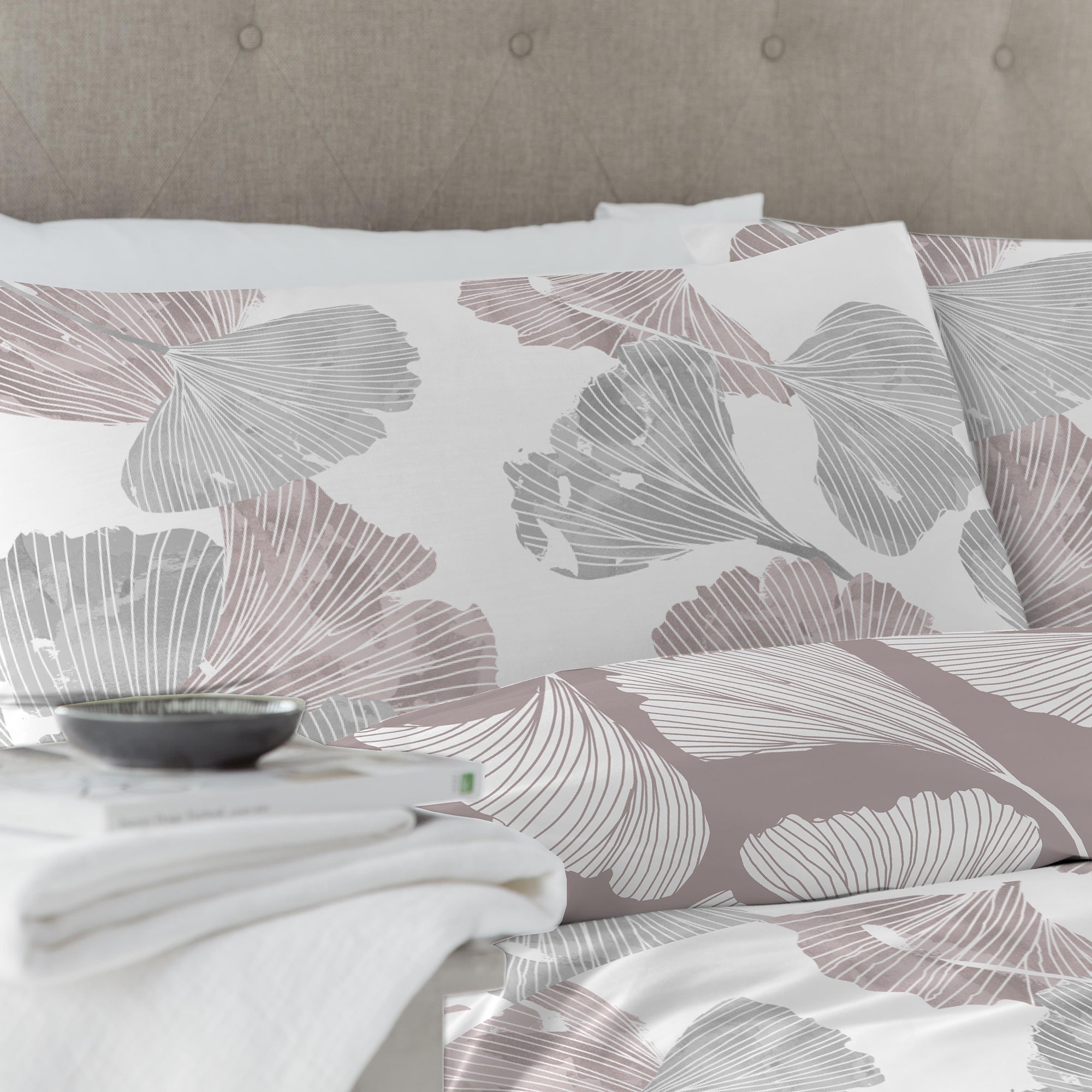 Ginkgo - Eco-Friendly Duvet Cover Set in Amethyst by Drift Home