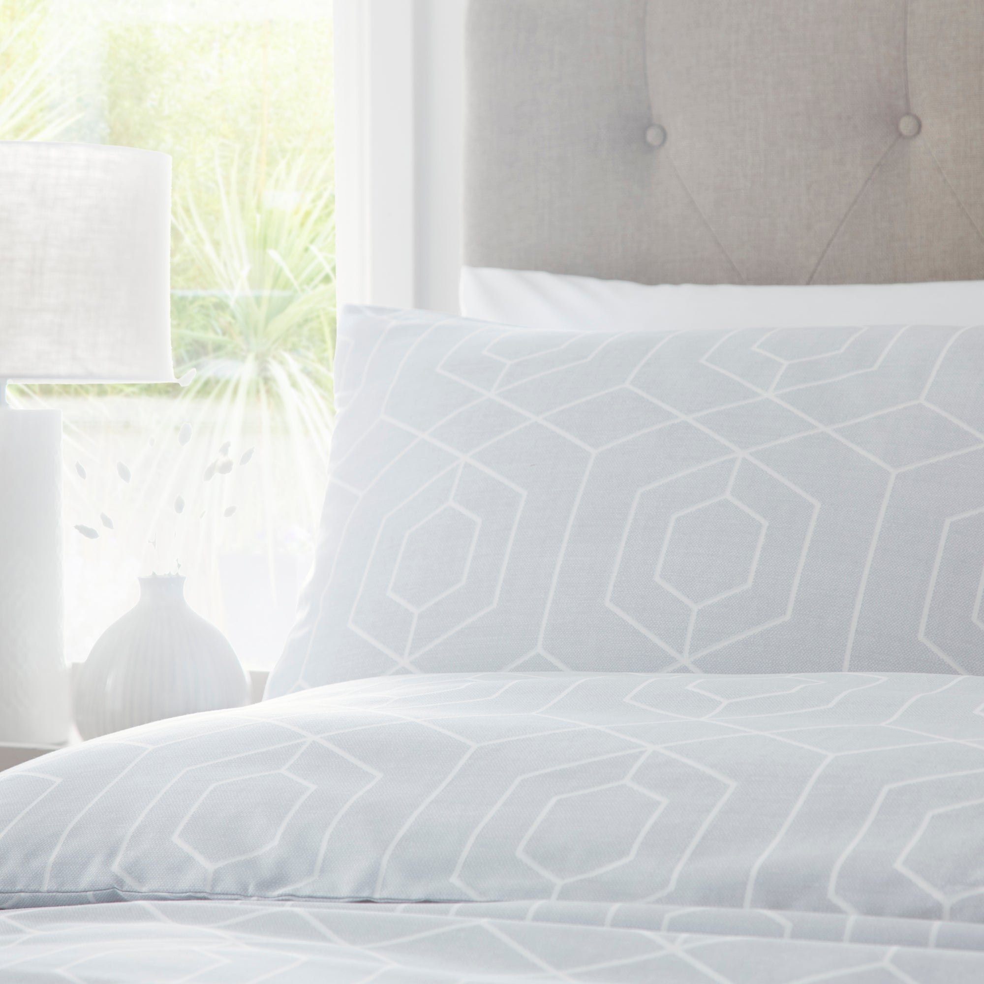 Greenwich - Eco-Friendly Duvet Cover Set in Silver by Drift Home