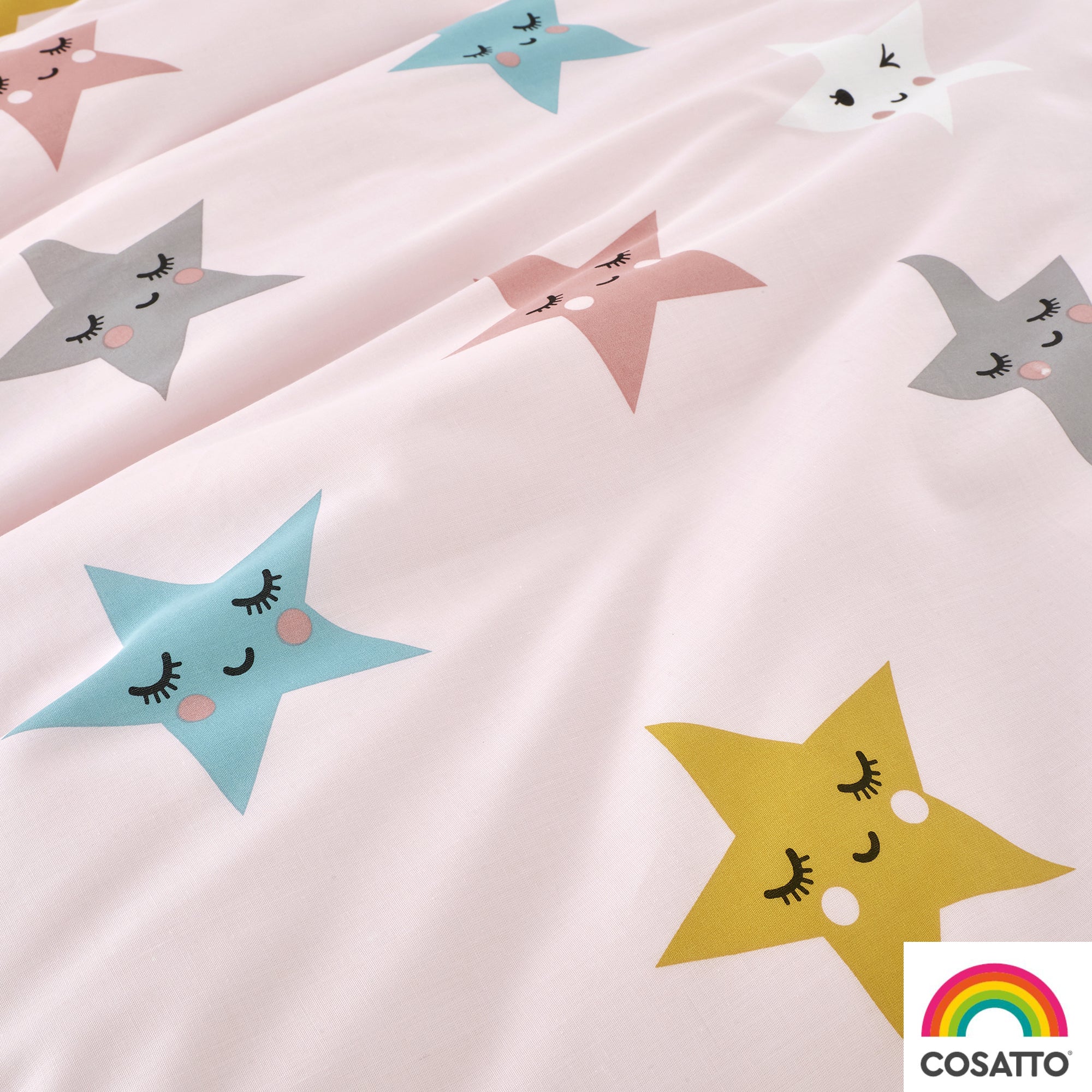 Happy Stars - 100% Cotton Duvet Set / Curtains - by Cosatto