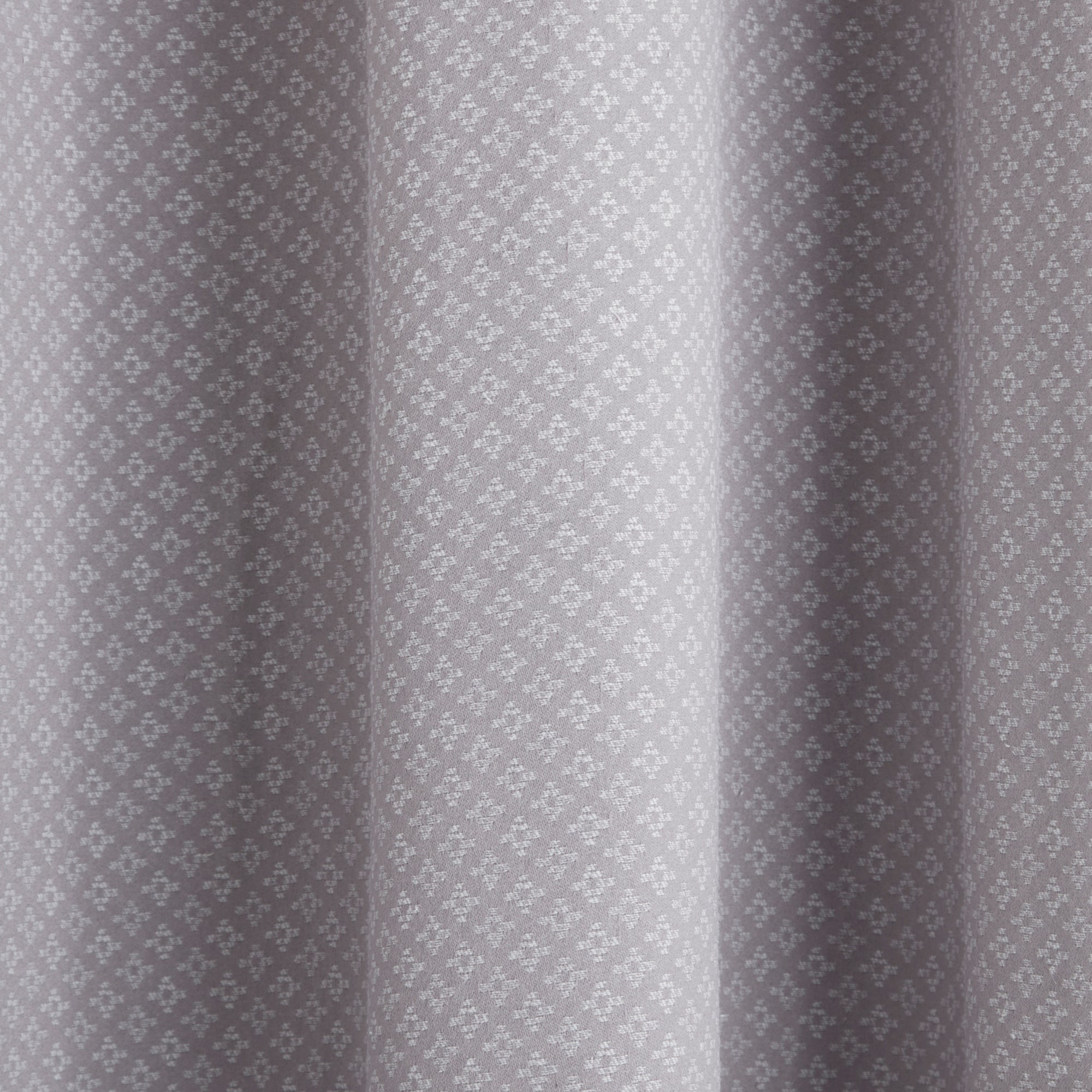 Indiana - Jacquard Pair of Eyelet Curtains in Silver - by D&D Design