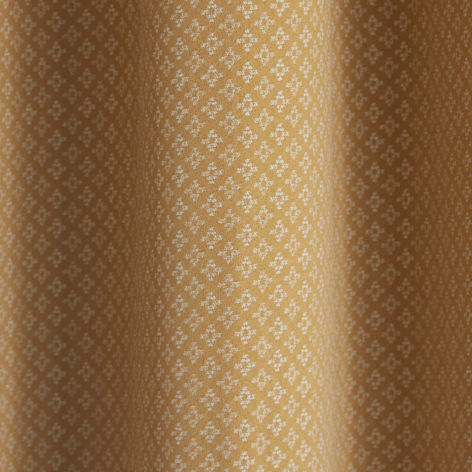 Indiana - Jacquard Pair of Eyelet Curtains in Yellow - by D&D Design
