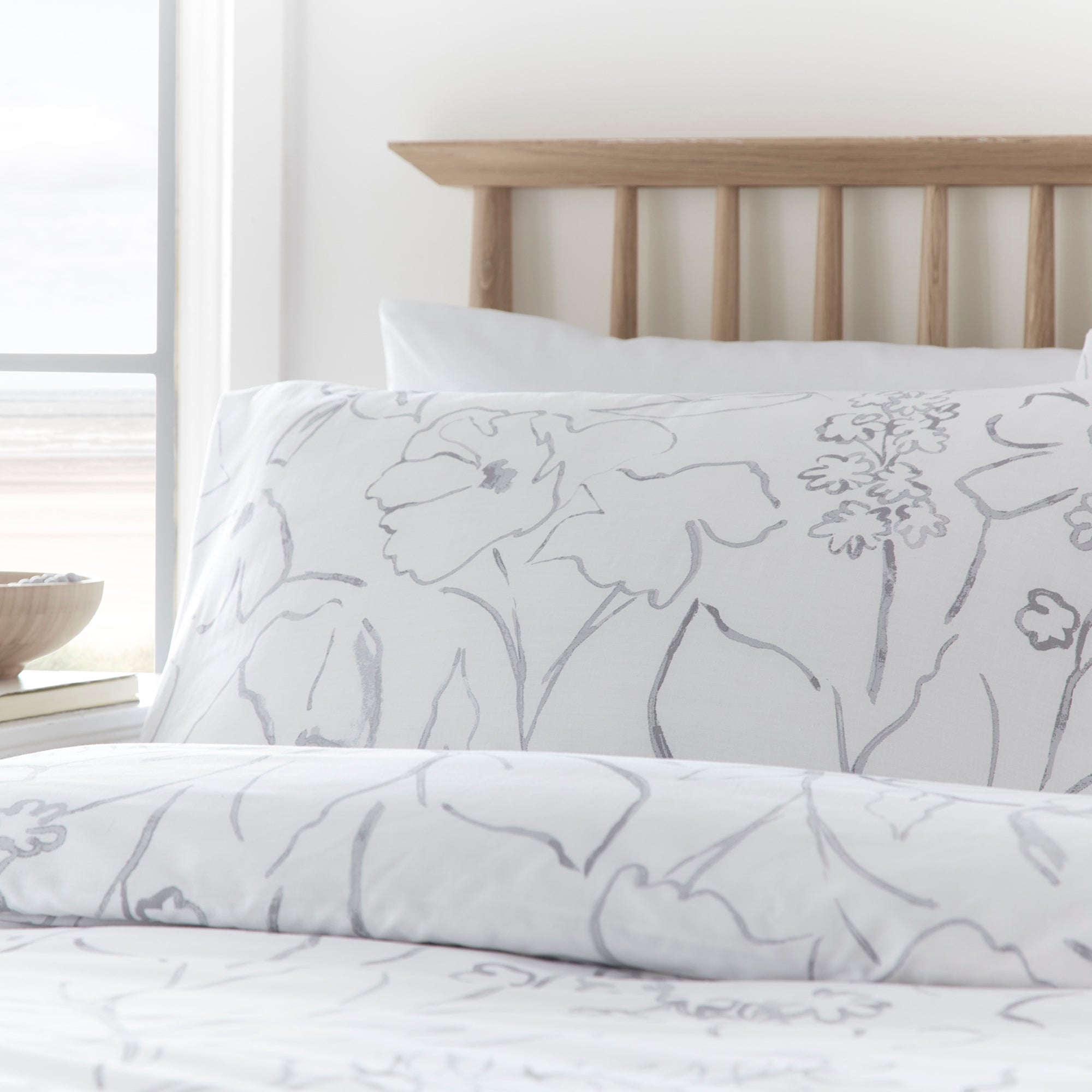 Joanna - Eco-Friendly Duvet Cover Set in Silver by Drift Home