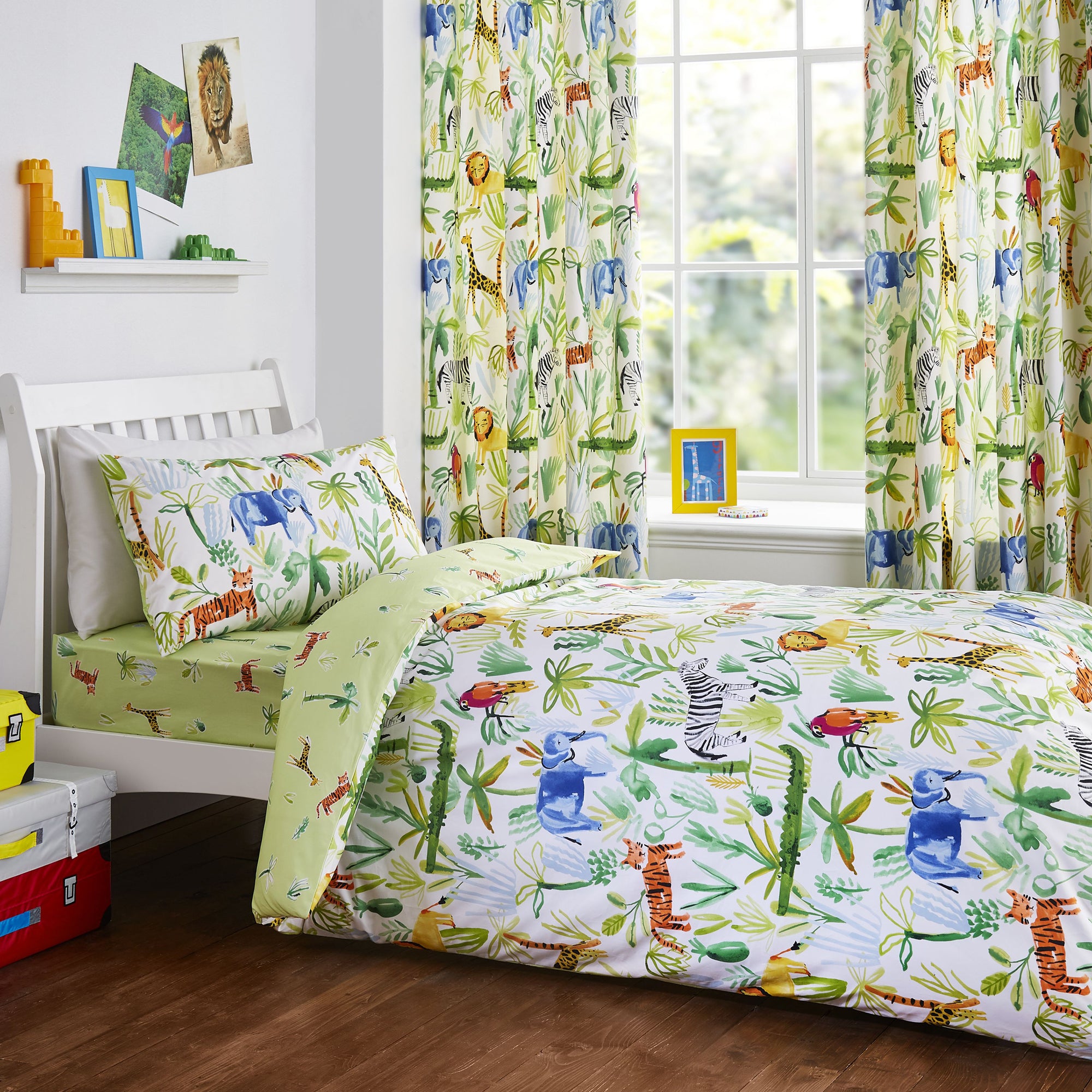 Jungle - Children's Duvet Cover Set, Curtains & Fitted Sheets - by Bedlam