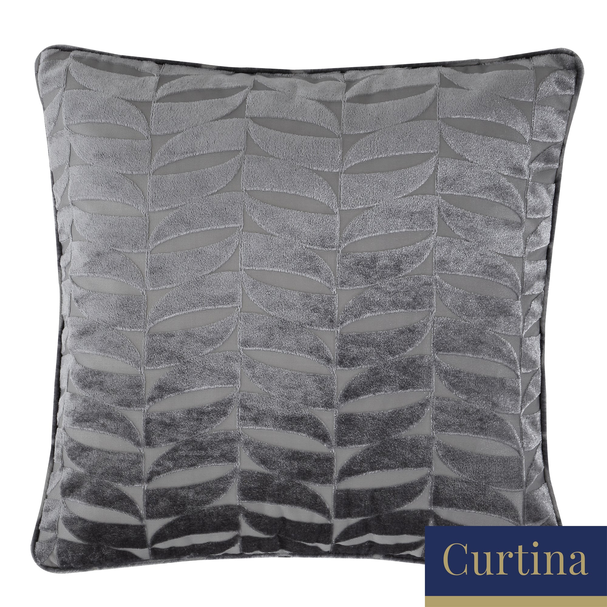 Kendal - Geometric Jacquard Filled Square Cushion - by Curtina