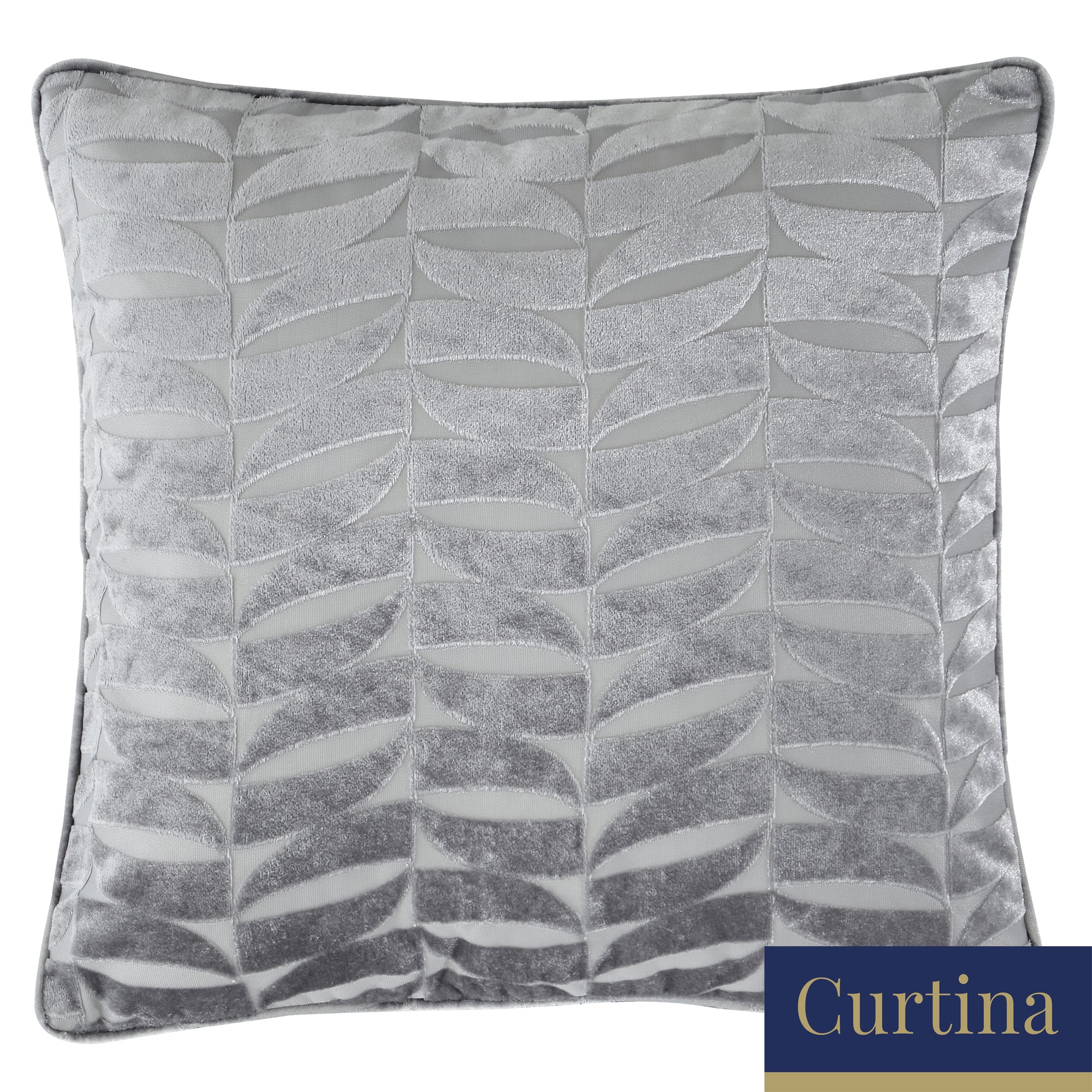 Kendal - Geometric Jacquard Filled Square Cushion - by Curtina