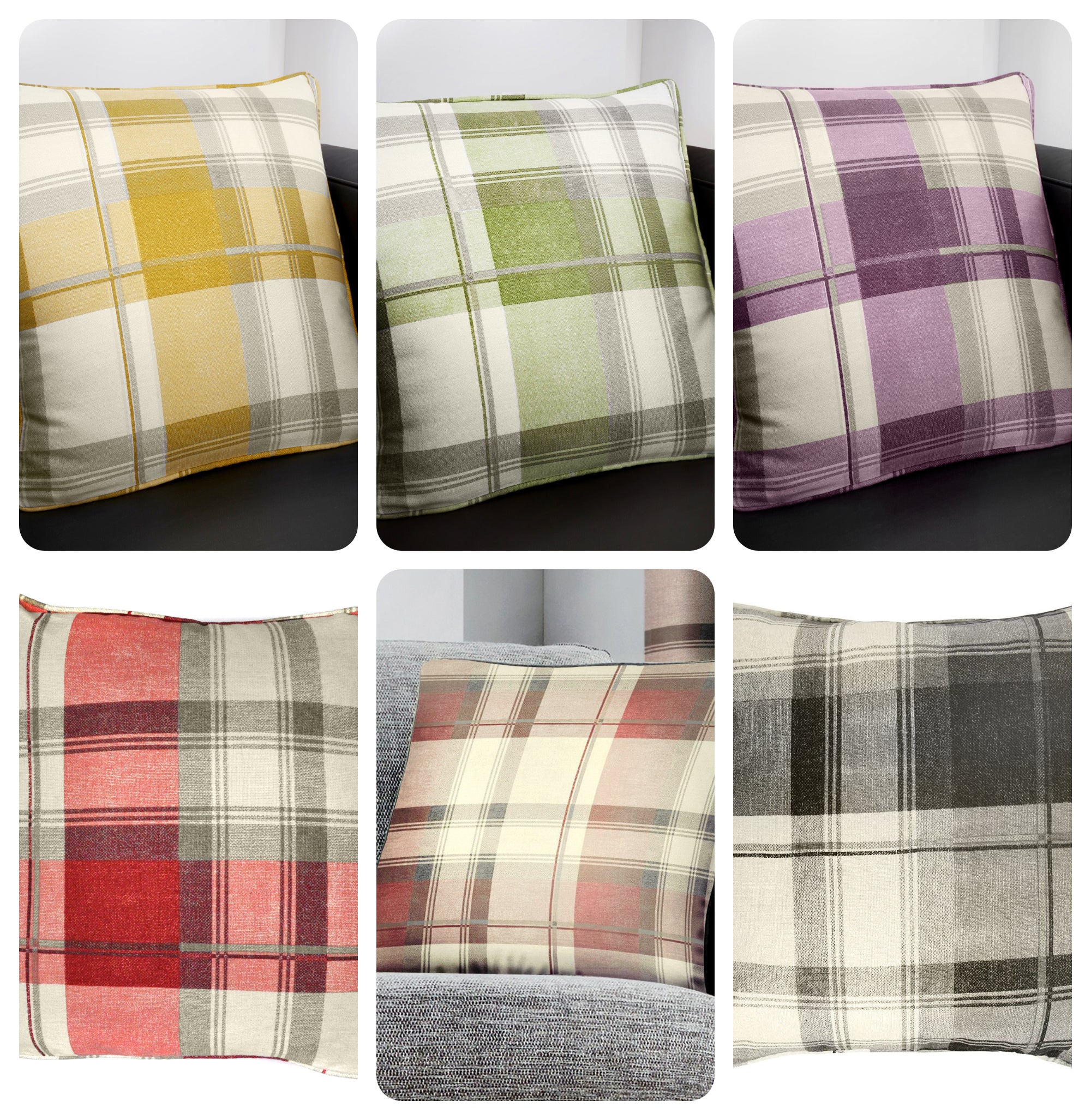 Balmoral Check - Filled Square Cushion - by Fusion
