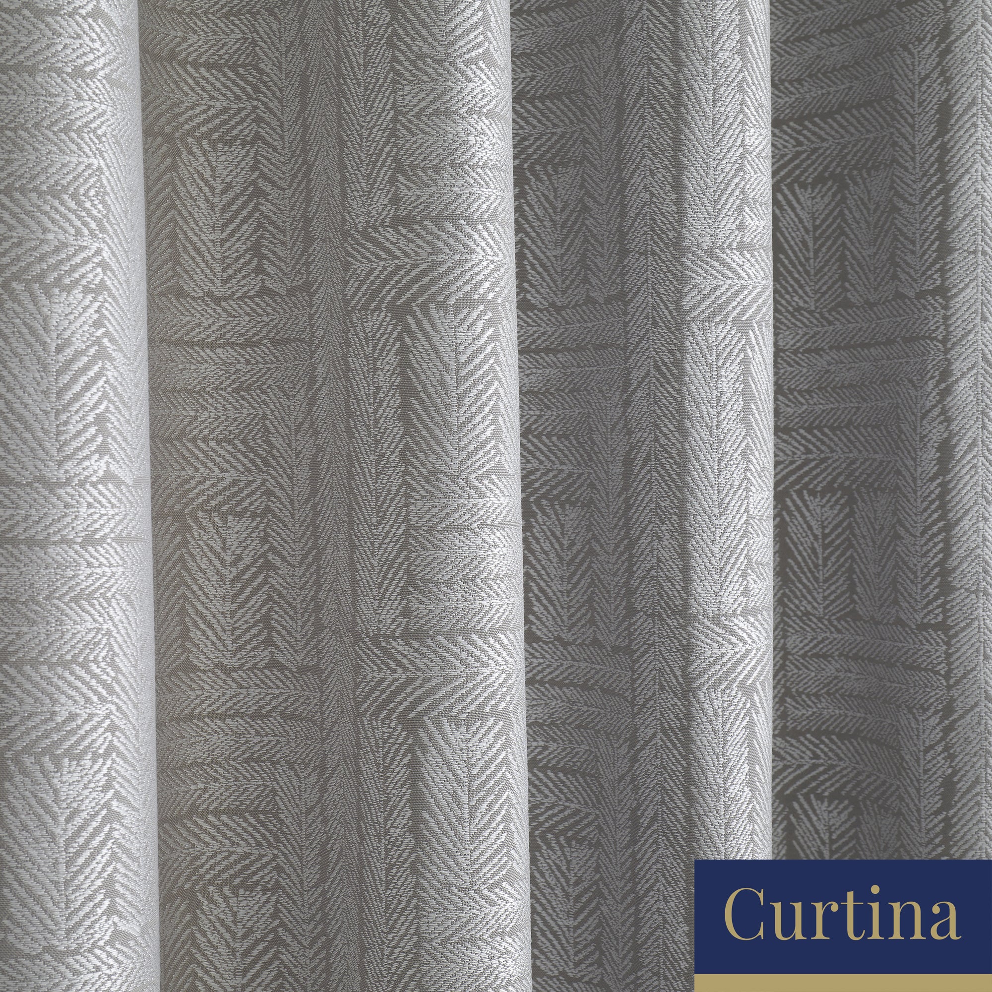 Lowe - Textured stripes Jacquard Eyelet Curtains in Charcoal - By Curtina