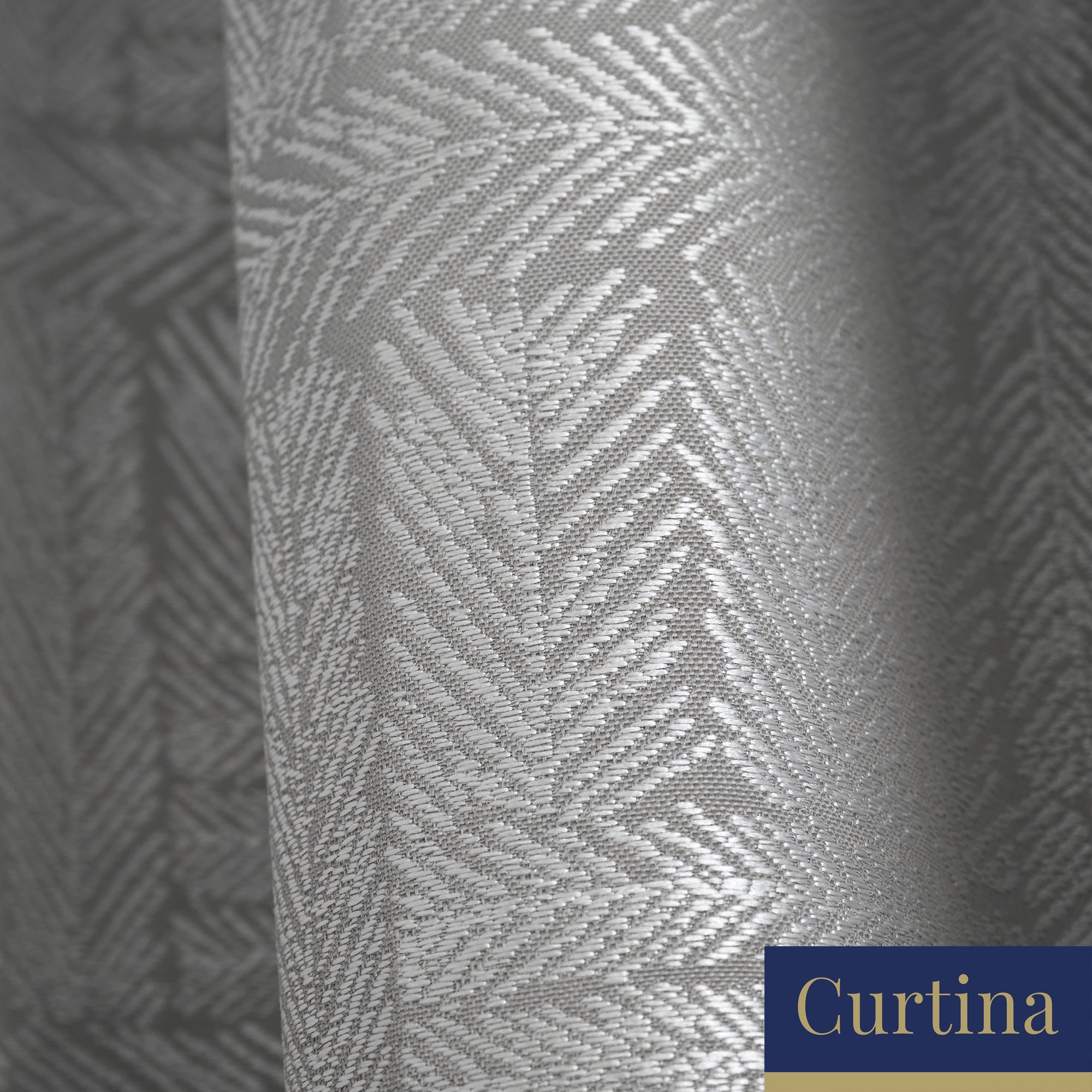 Lowe - Textured stripes Jacquard Eyelet Curtains in Charcoal - By Curtina