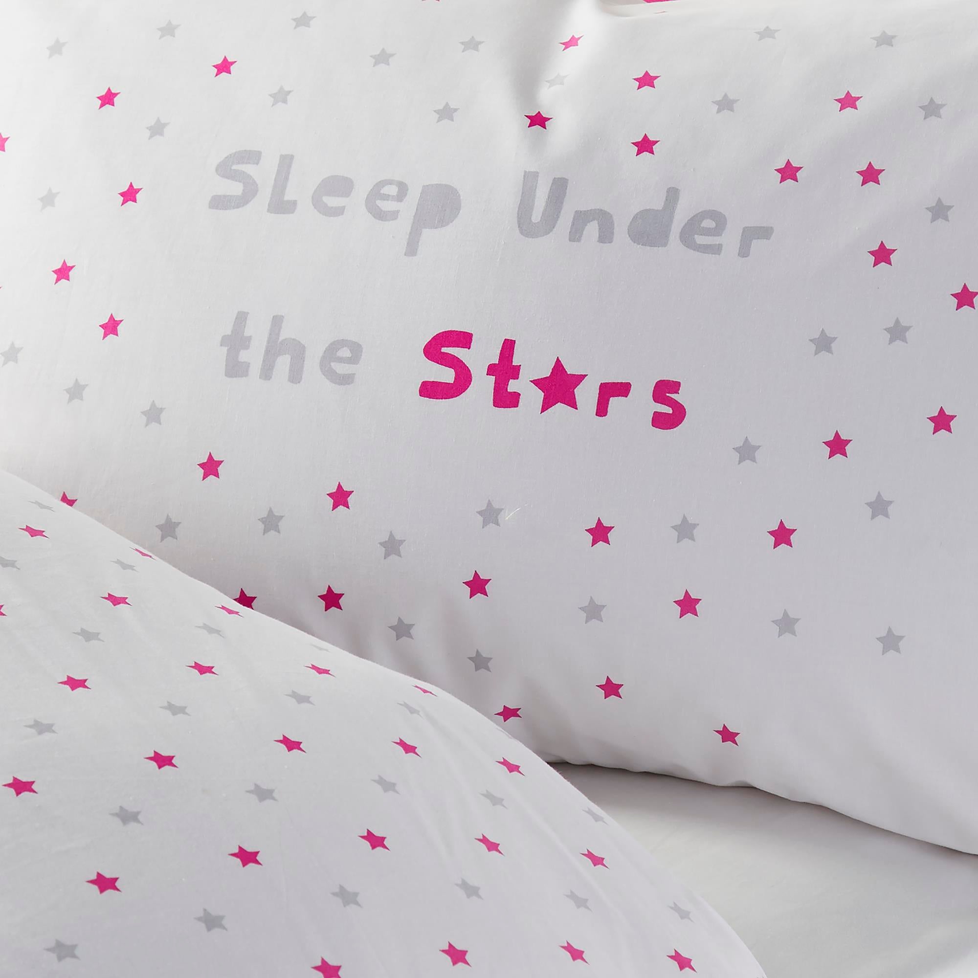 Mini Stars - 100% Cotton Duvet Cover Set in Pink - by Appletree Kids