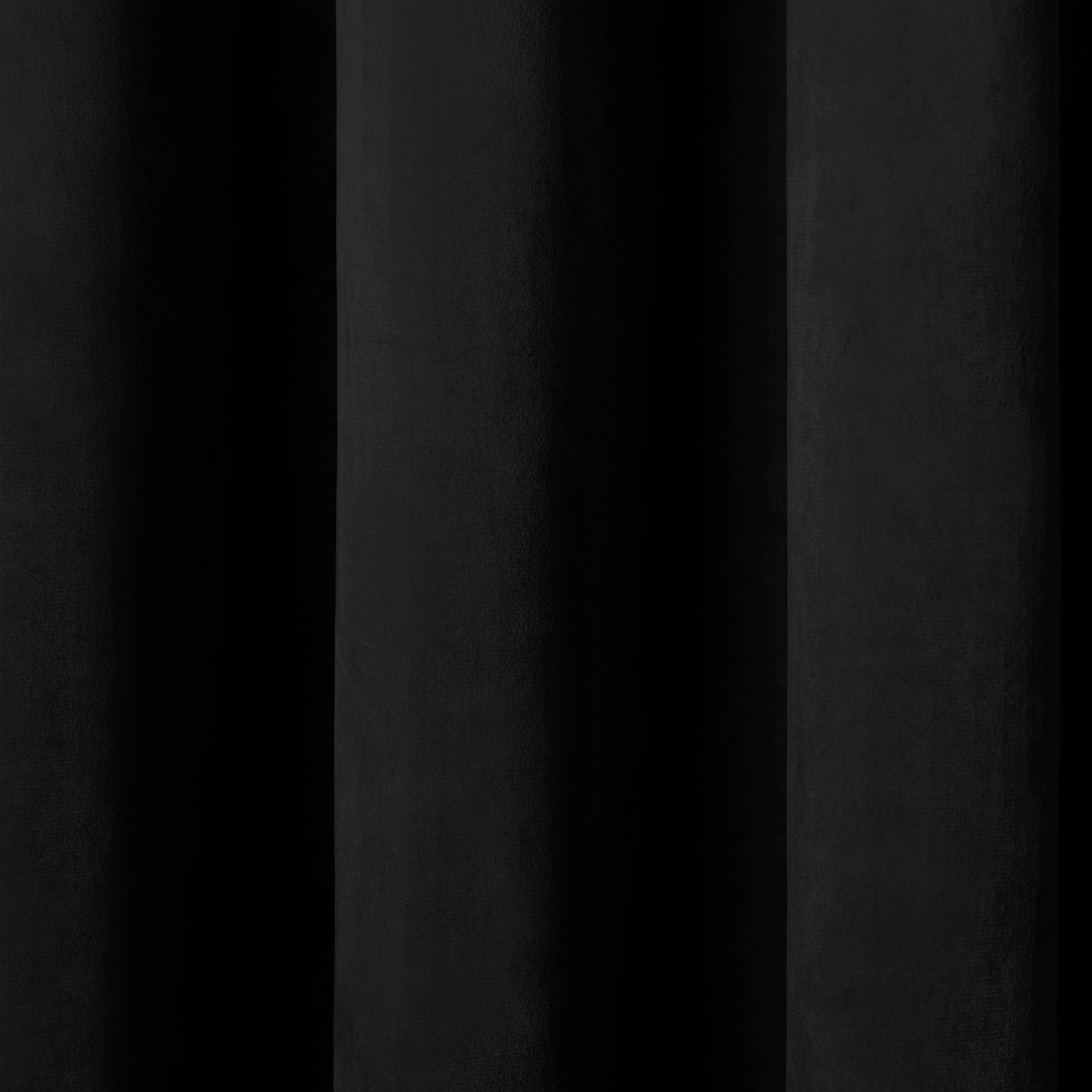 Montrose -  Blackout Velvet Eyelet Curtains in Black - by Laurence Llewelyn-Bowen