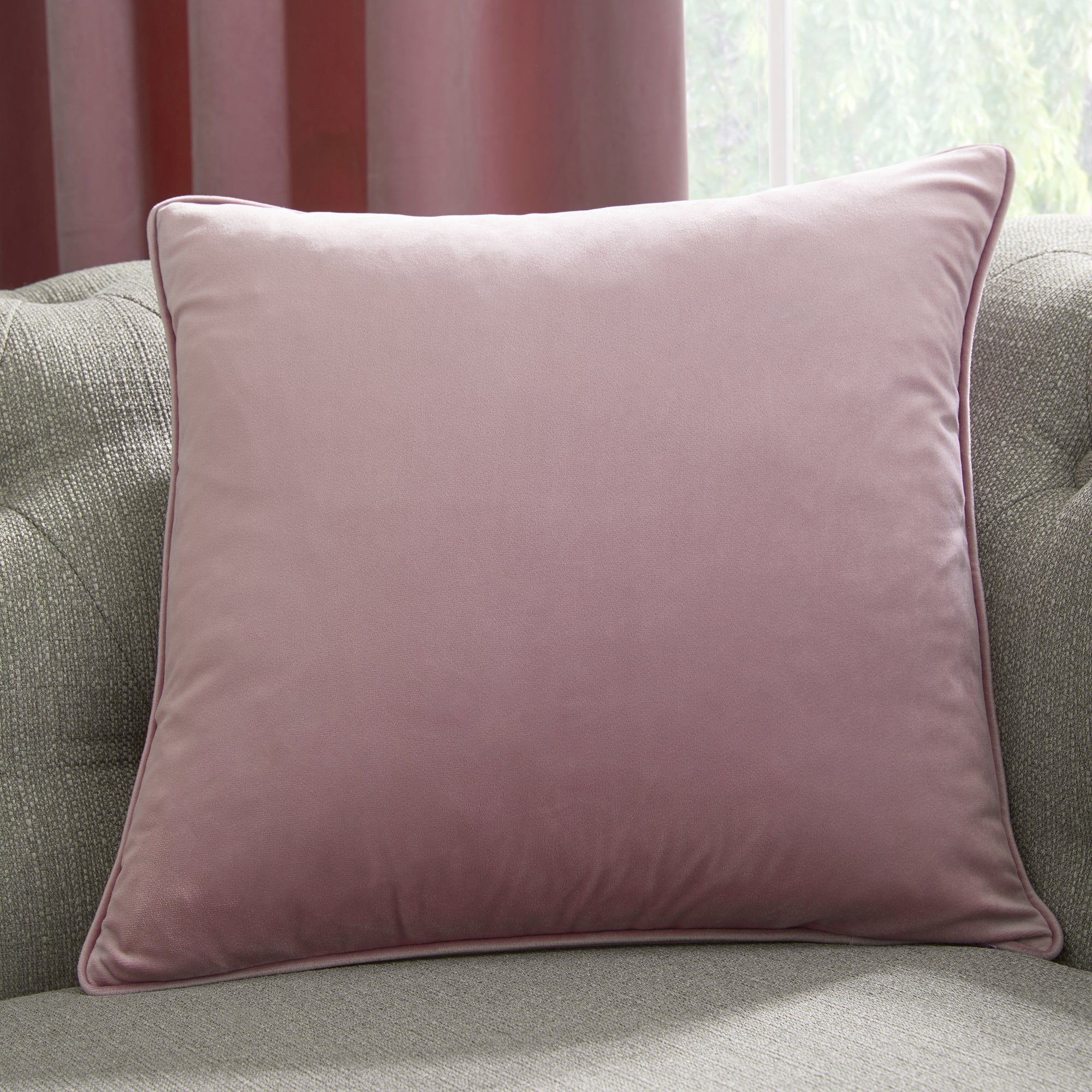 Montrose - Velvet Filled Cushion in Blush - by Laurence Llewelyn-Bowen