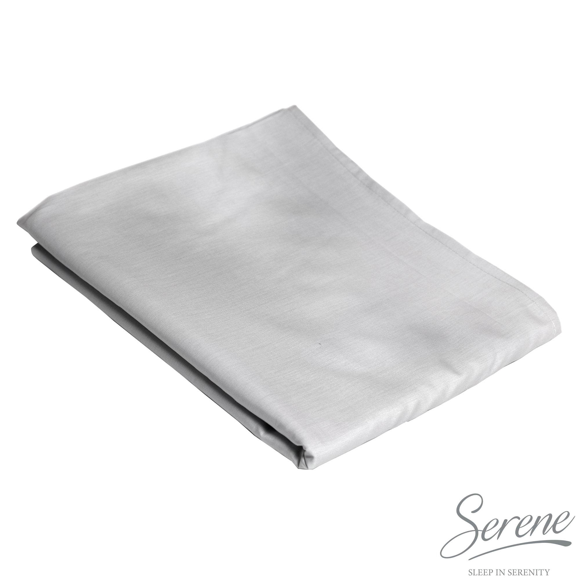 Plain Dye - Fitted Bed Sheet by Serene in Silver & Optional Pillowcases