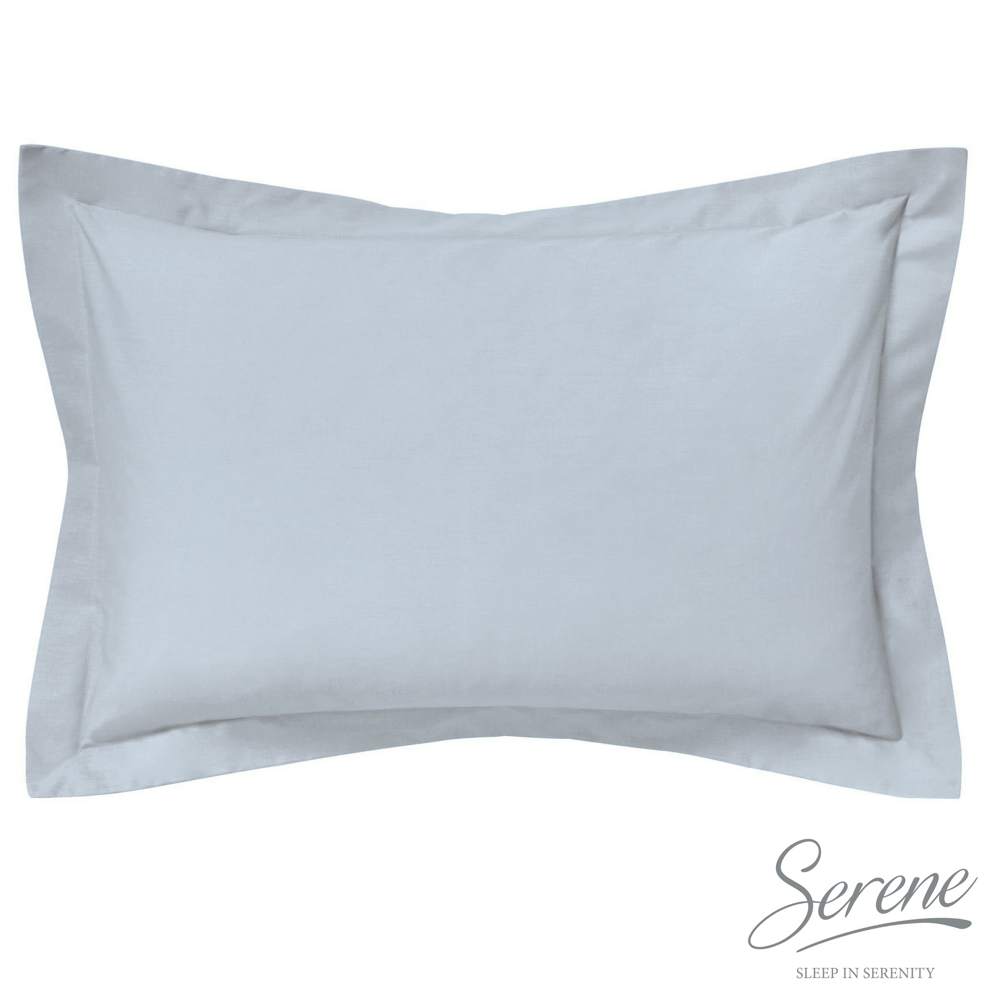 Fitted Bed Sheet Plain Dyed by Serene in Duck Egg & Optional Pillowcases