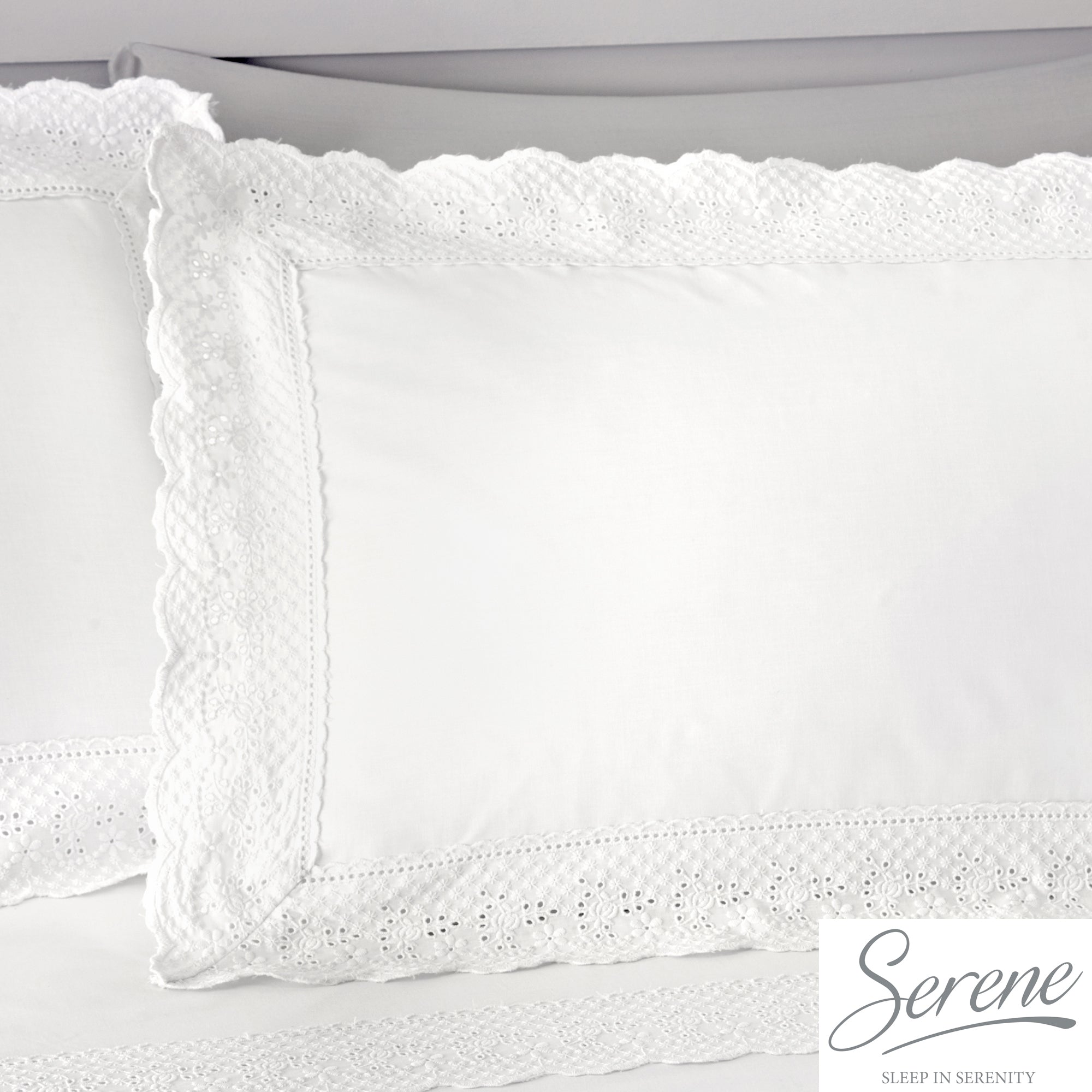 Renaissance - Easy Care Duvet Cover Set in White - by Serene