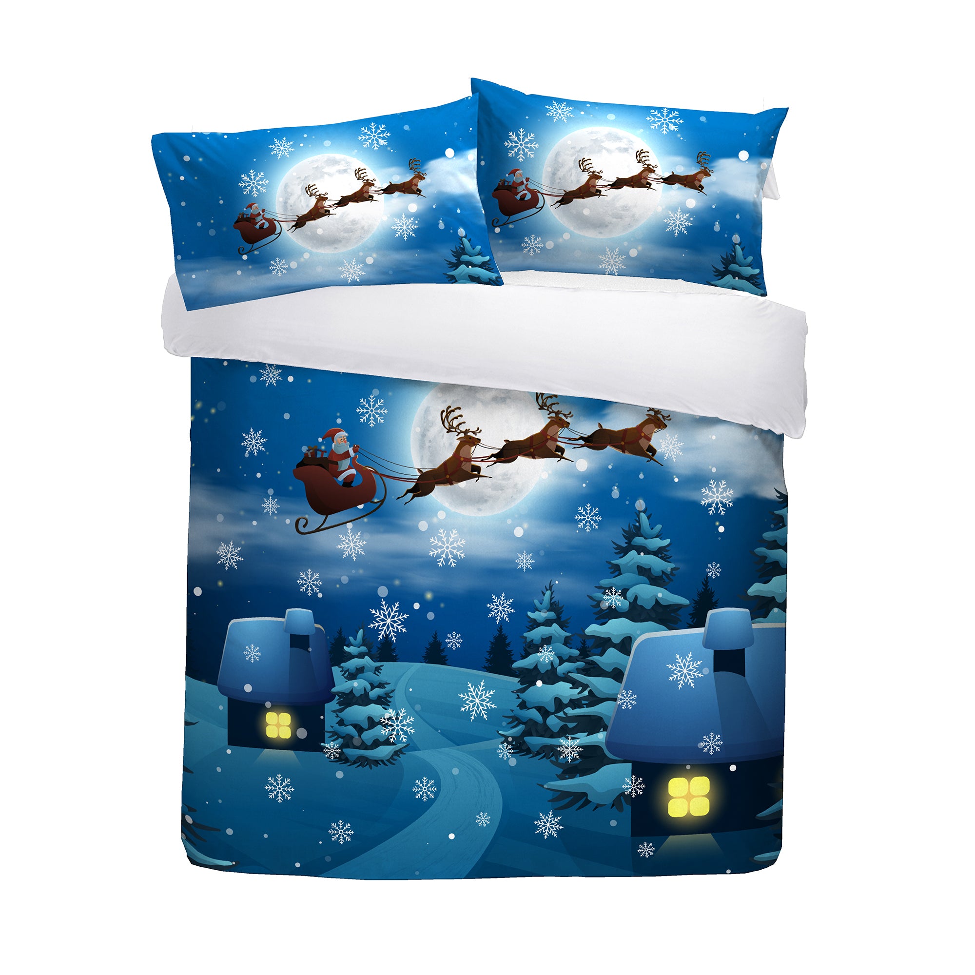 Santa Glow In The Dark - Christmas Duvet Cover Set - By Bedlam Christmas
