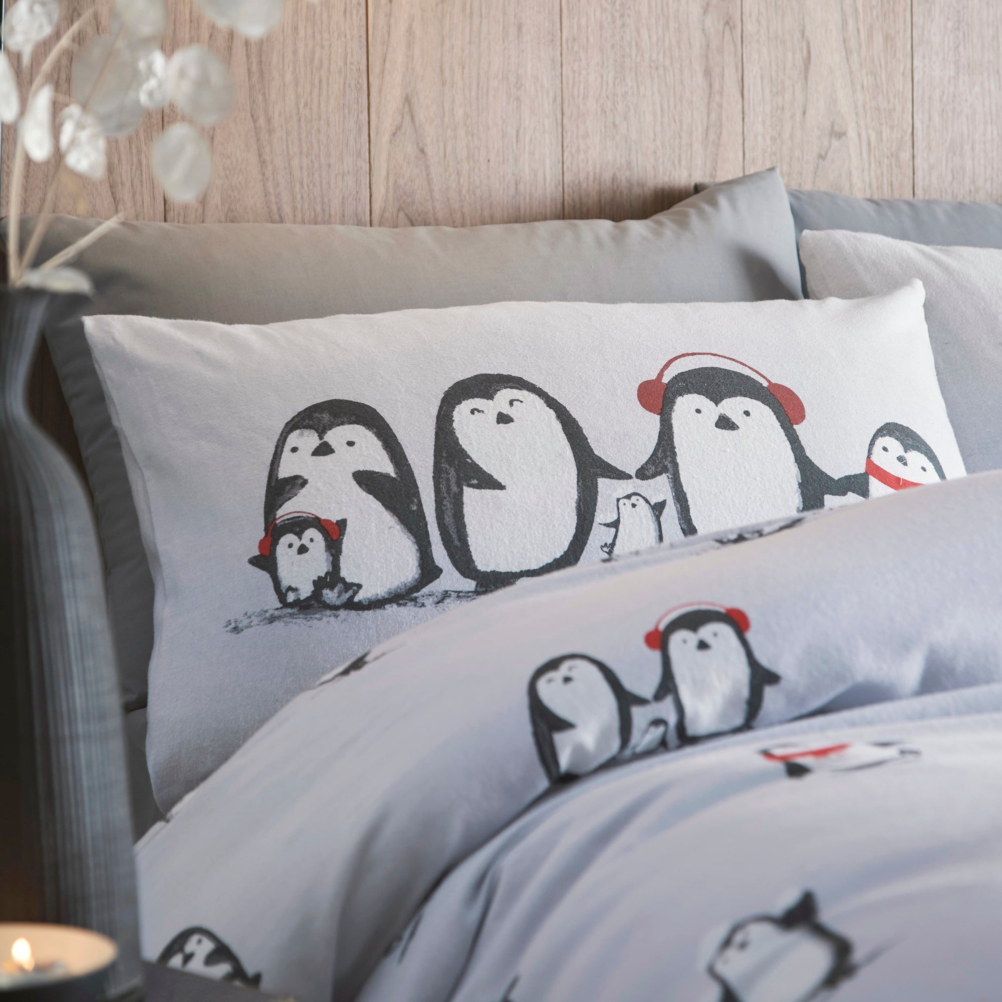Snowy Penguin - Christmas Duvet Cover Set - By Fusion Christmas