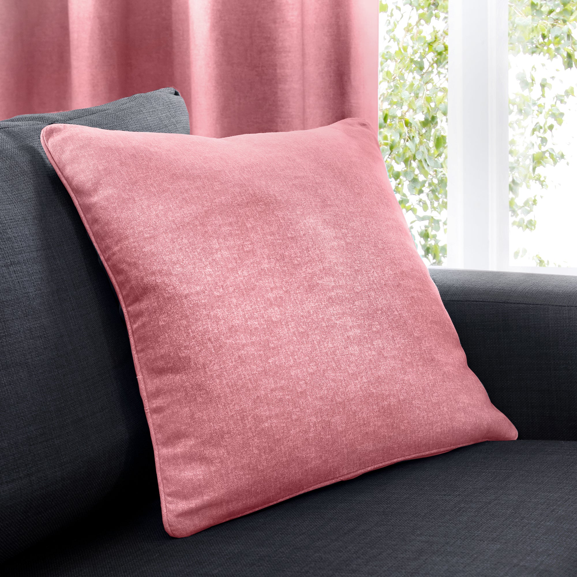 Sorbonne - 100% Cotton Filled Cushion in Blush - by Fusion