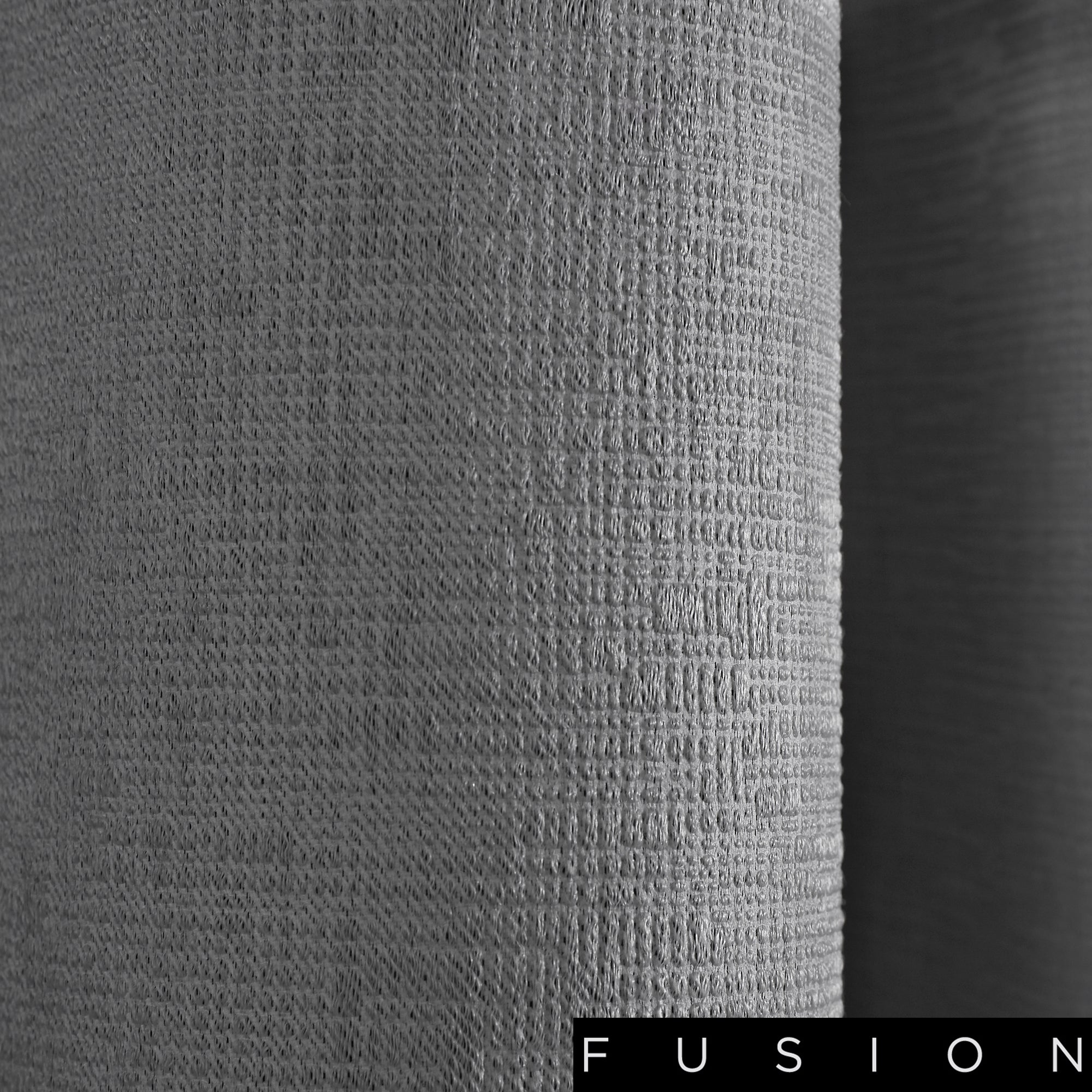 Strata - Blockout Eyelet Curtains in Silver - by Fusion