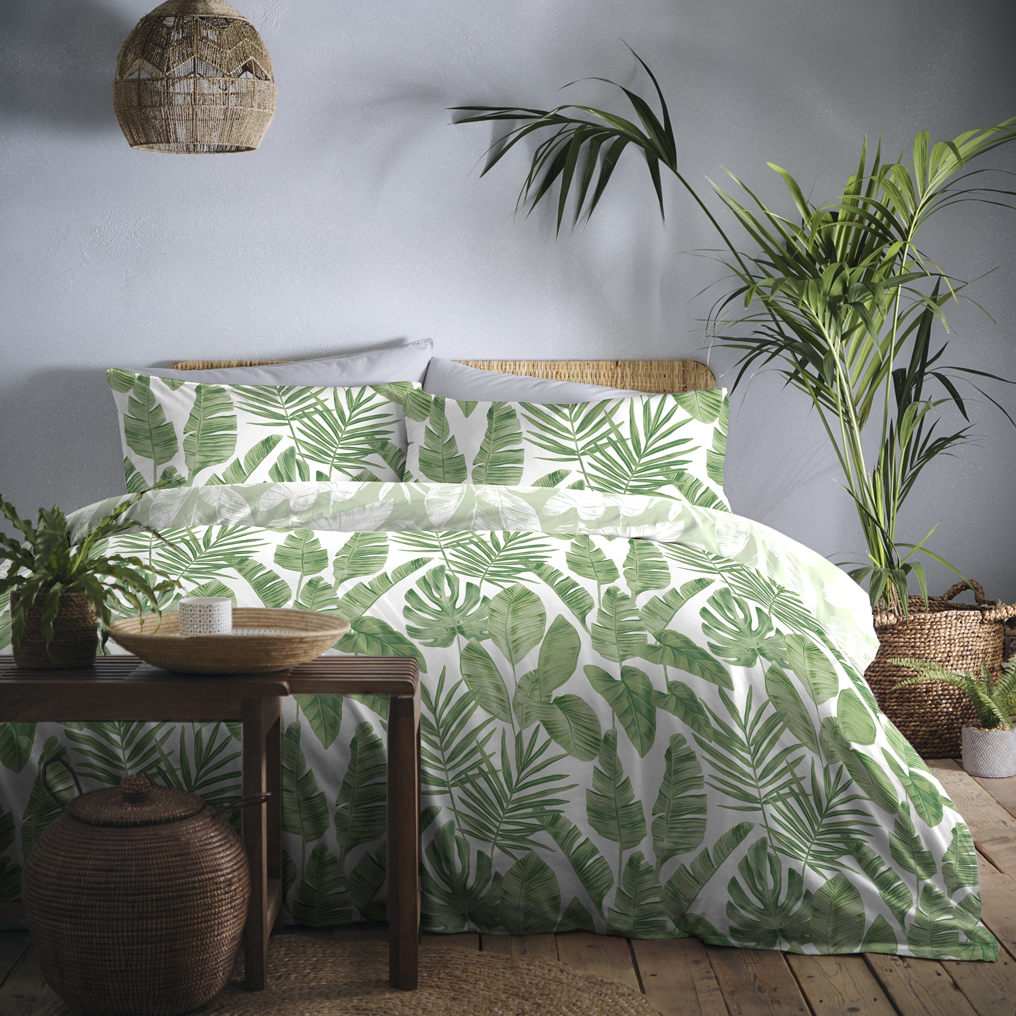 Tahiti Green - Easy Care Duvet Cover Set - by Fusion