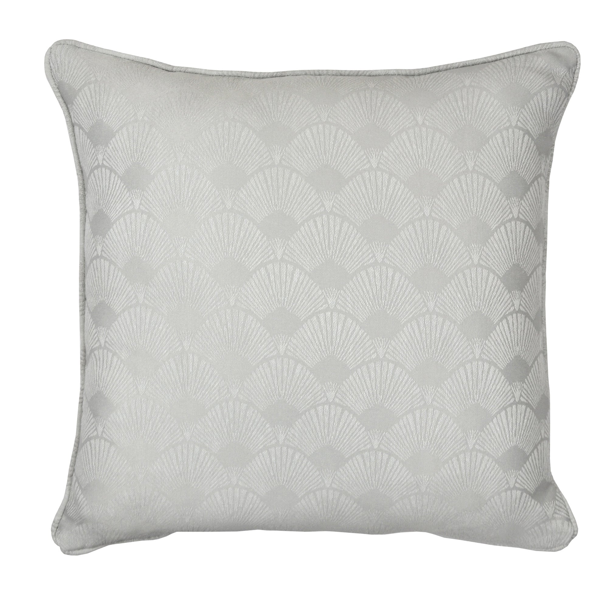 Tiffany - Jacquard Filled Cushion in Silver - by D&D Woven