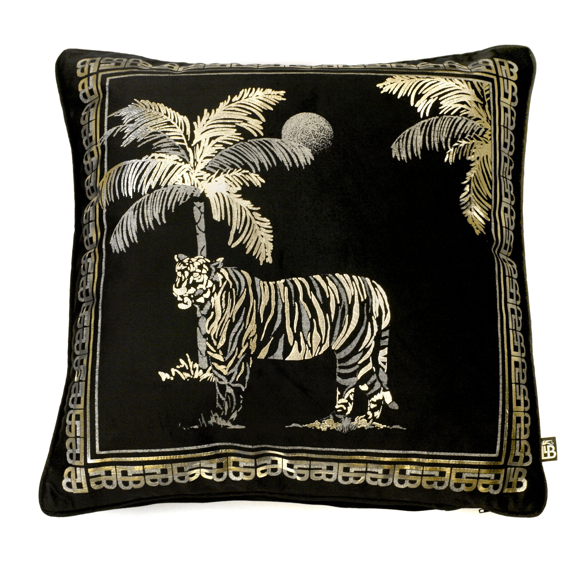 Tiger Tiger - Luxury Velvet Filled Cushion by Laurence Llewelyn-Bowen