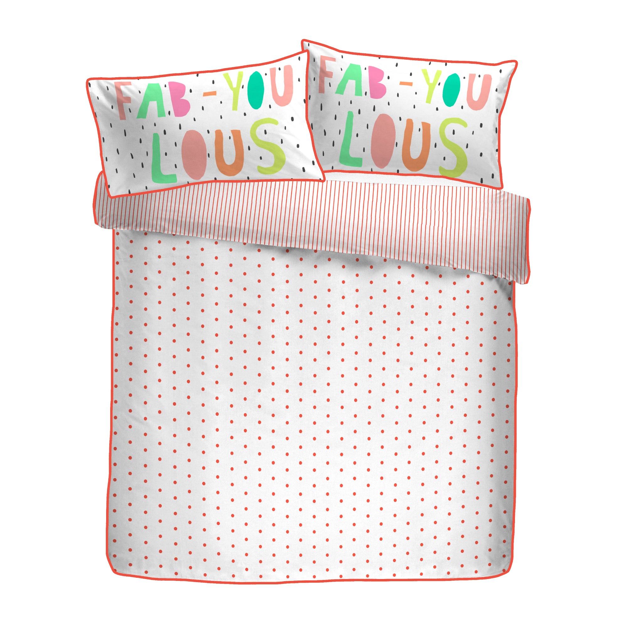Duvet Cover Set Tilly Spot by Appletree Kids in Coral