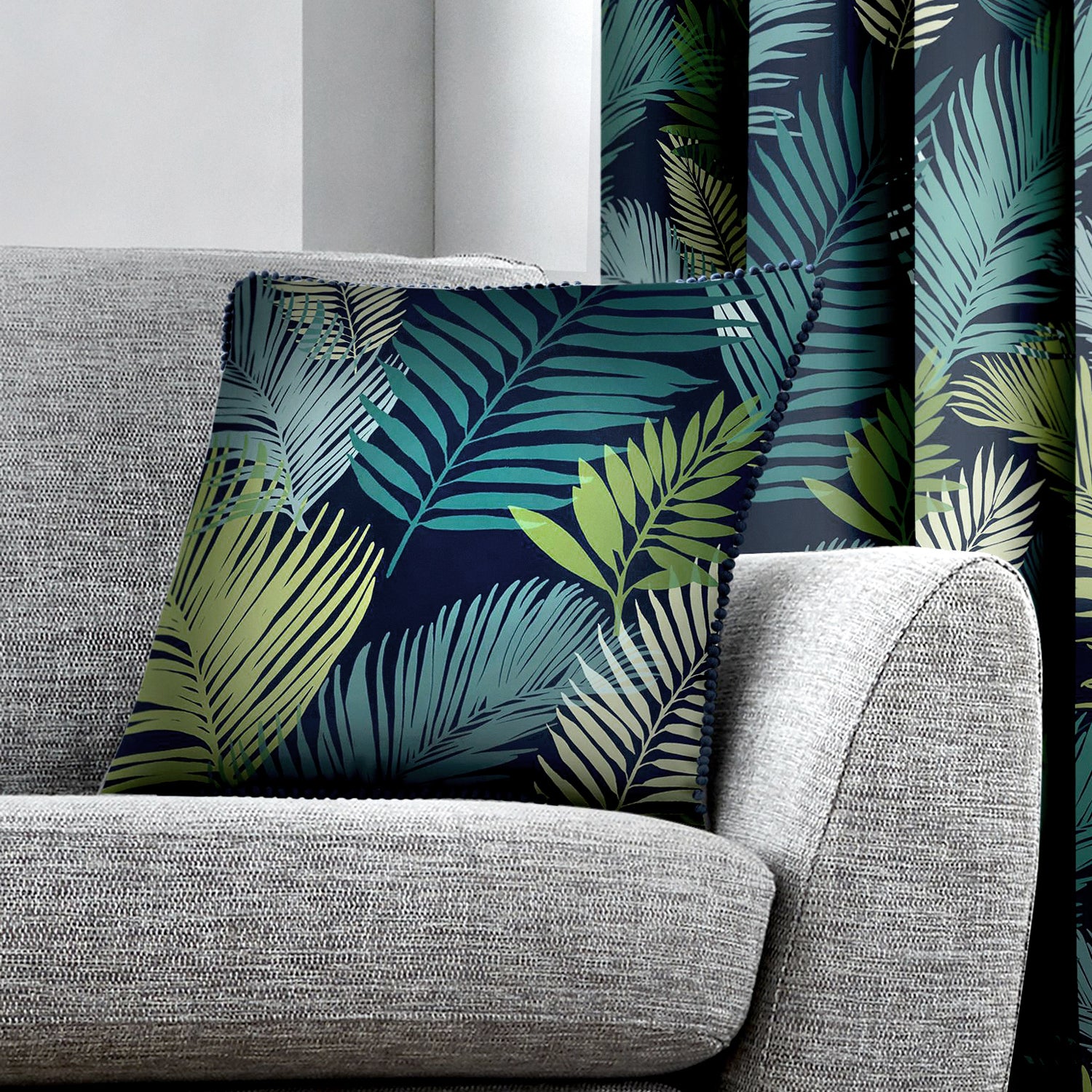 Tropical- Filled Square Cushion in Multi - by Fusion