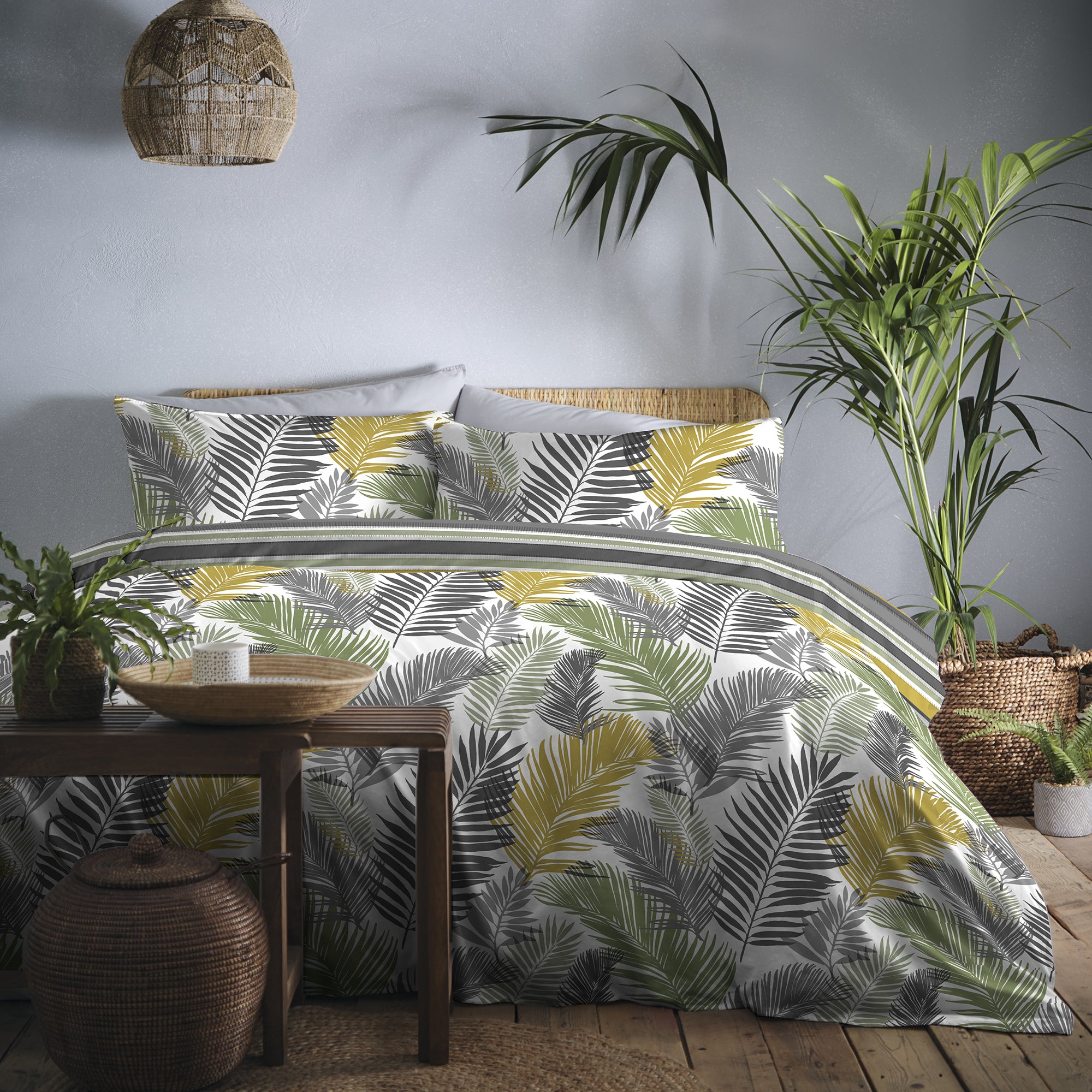 Tropical - Easy Care Duvet Cover Set in Ochre - By Fusion