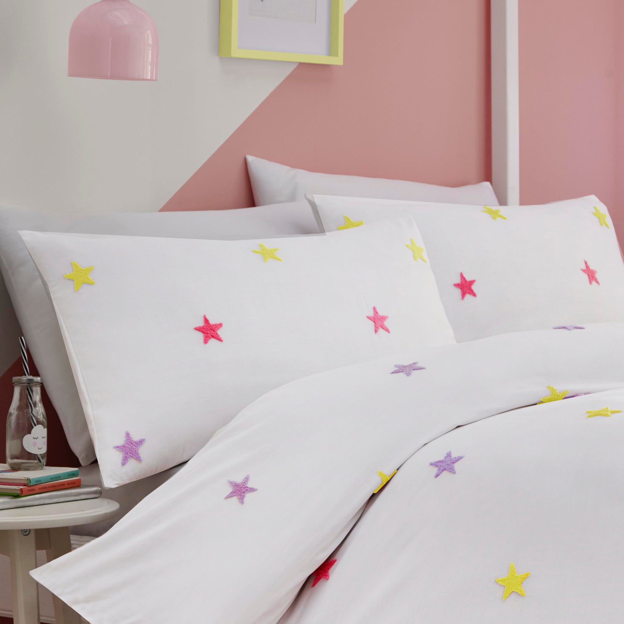 Tufted Star - 100% Cotton Duvet Cover Set in Multi - by Appletree Kids