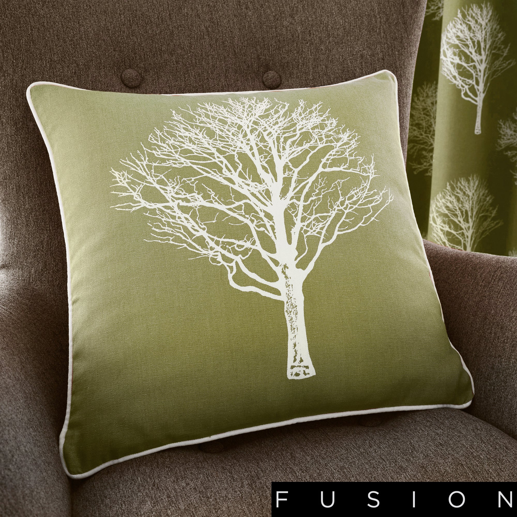 Woodland Trees - Filled Square Cushion - by Fusion